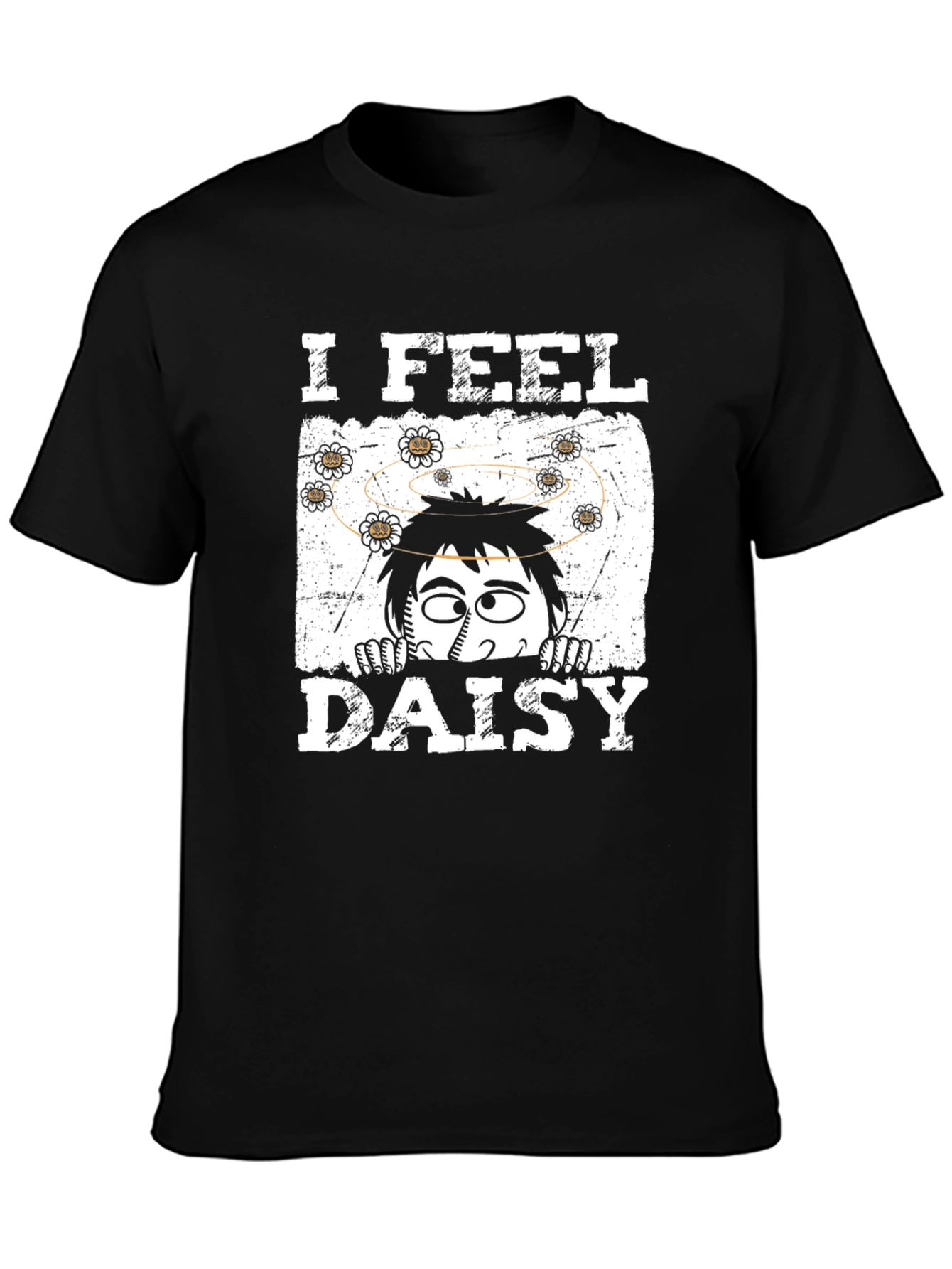 Black I Feel Daisy Graphic T-Shirt view 3