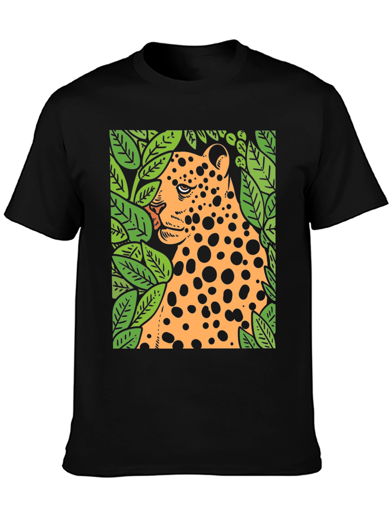 Black Leopard Print T-Shirt - Urban Style view 3