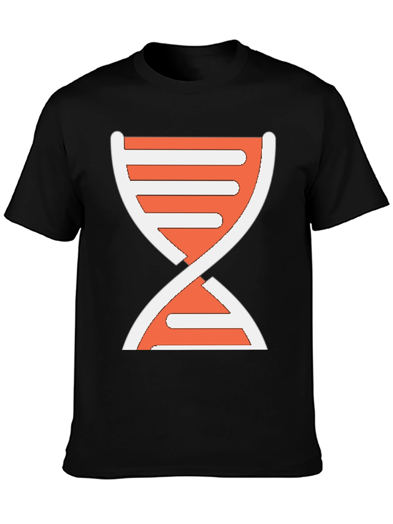 Black DNA Graphic Print T-Shirt - Casual Wear view 3