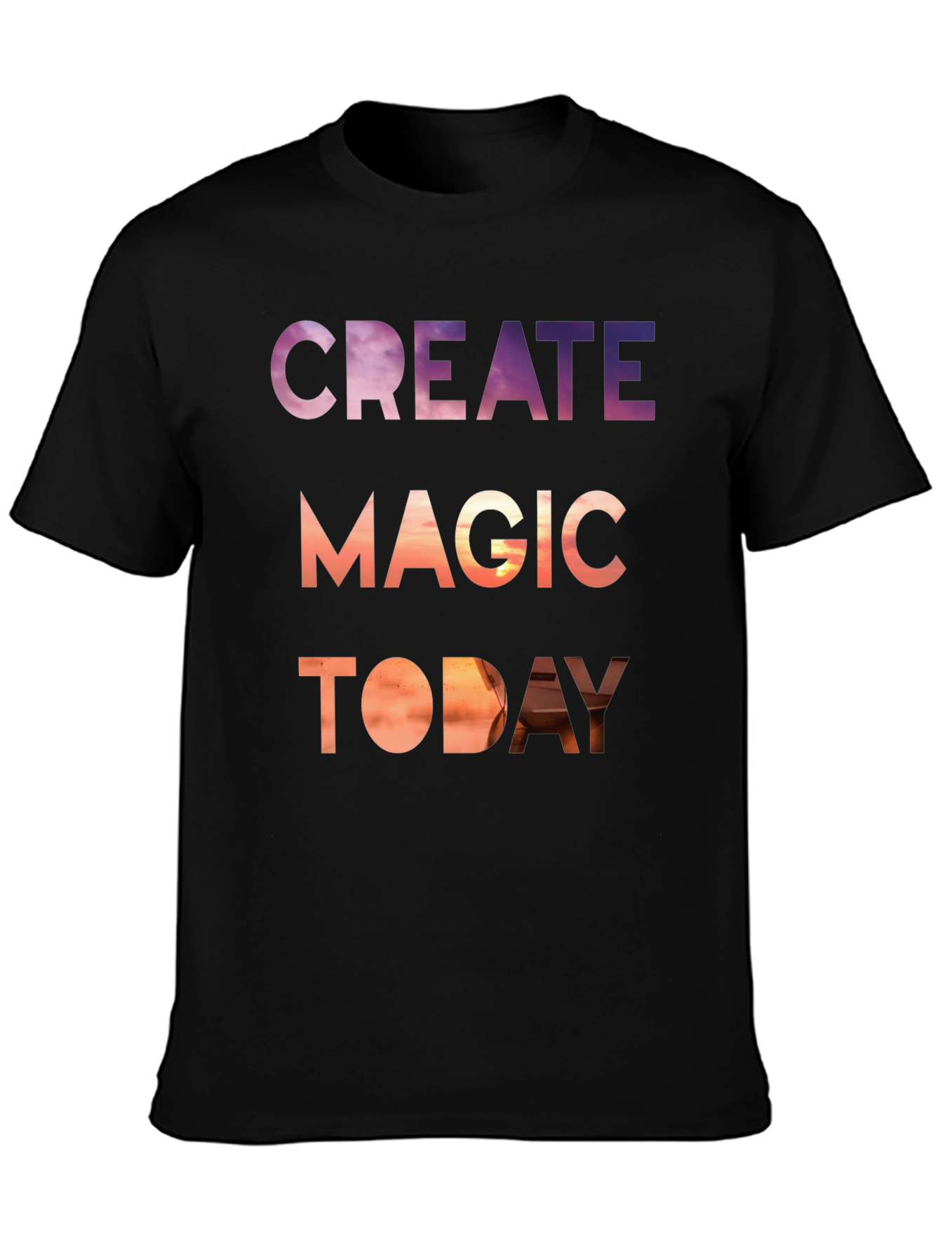 Black Create Magic Today Graphic Tee - Stylish Comfort view 3
