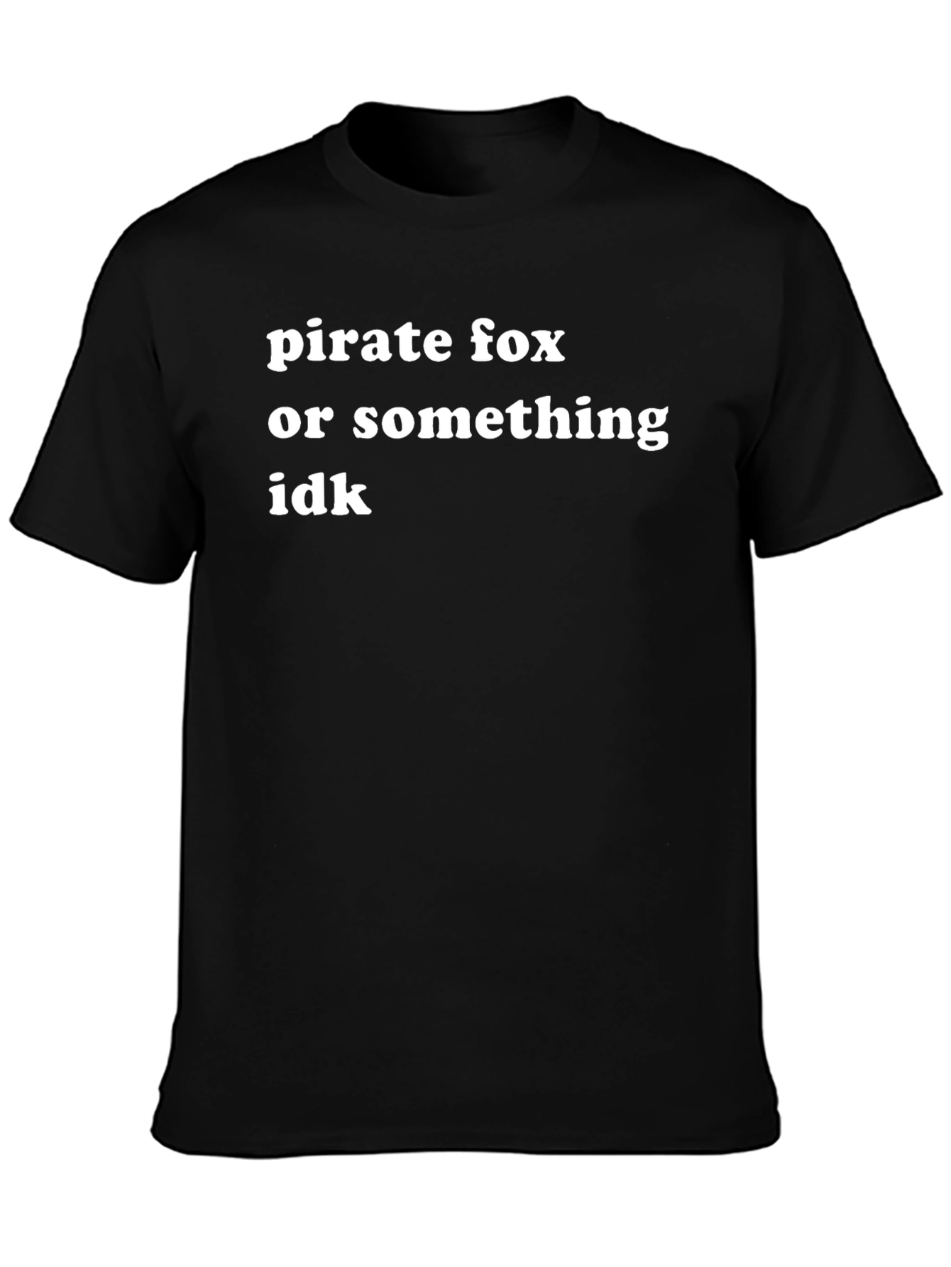 Black Pirate Fox Graphic T-Shirt - Funny Casual Tee view 3