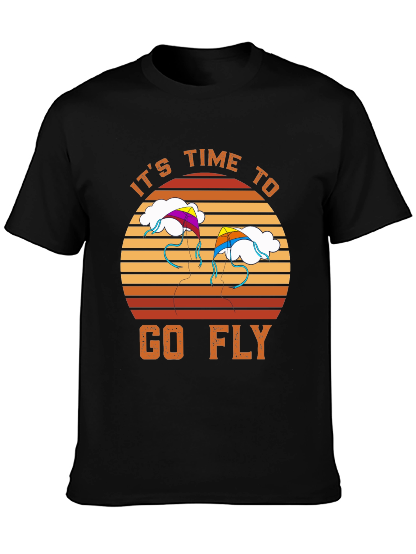 Black It's Time to Go Fly T-Shirt view 3