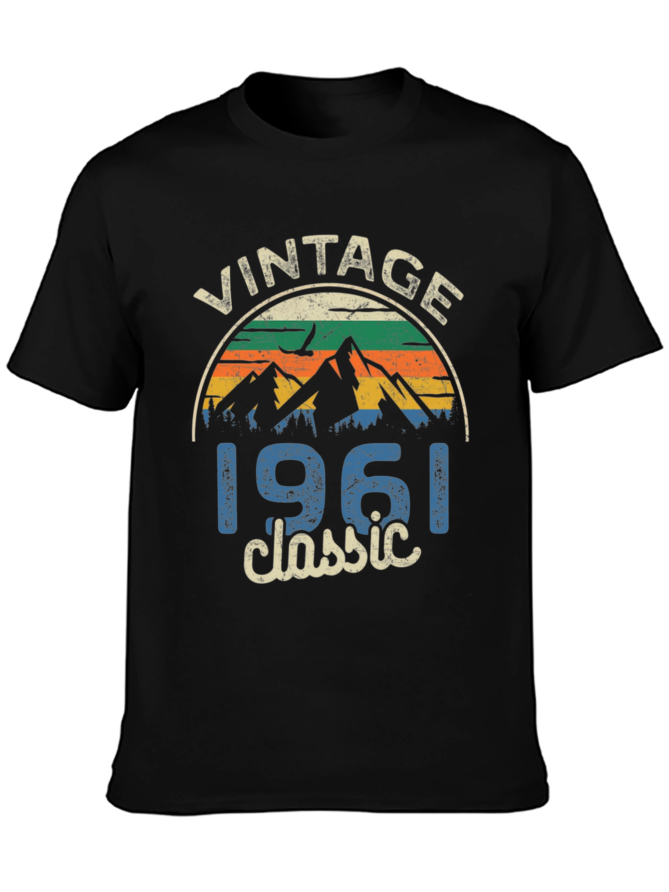 Black Vintage 1961 Classic Graphic T-Shirt view 3