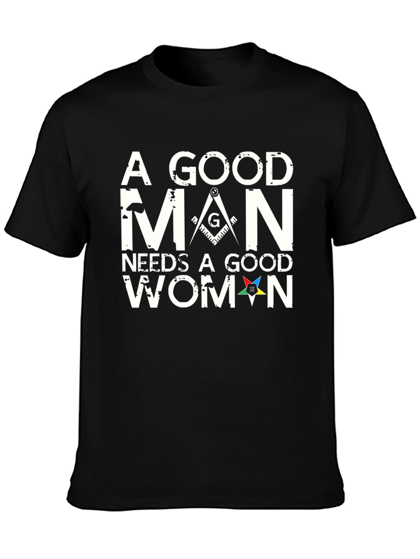Black A Good Man Needs a Good Woman Graphic T-Shirt view 3