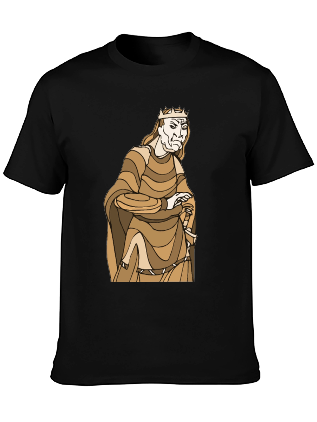 Black King Graphic Black T-Shirt view 3