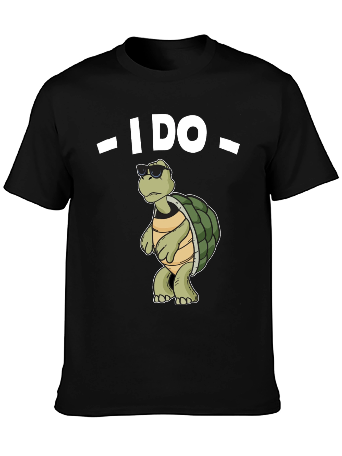 Black I Do Turtle T-Shirt - Funny Graphic Tee view 3