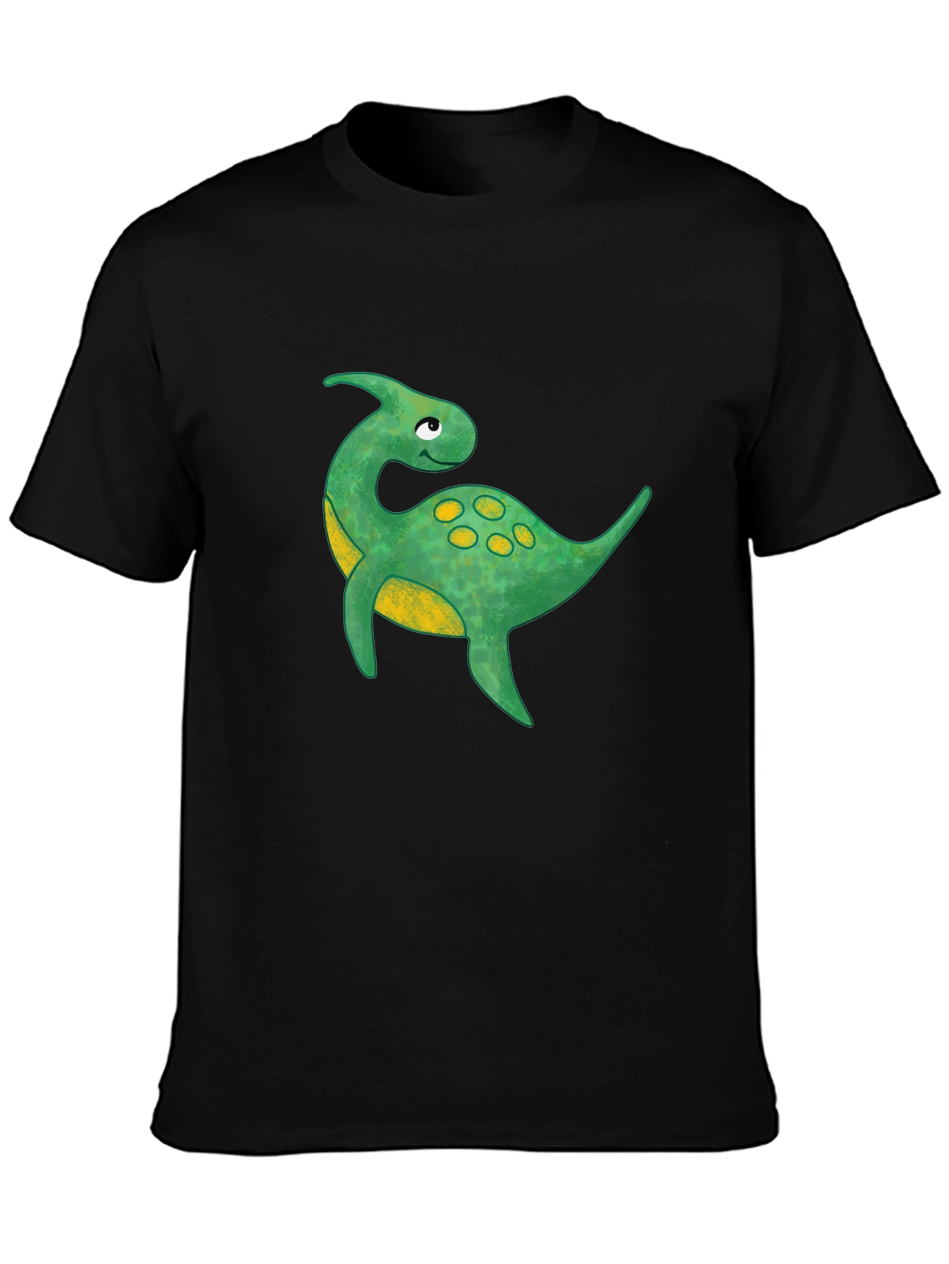 Black Dinosaur Graphic Tee - Quirky Black T-Shirt view 3