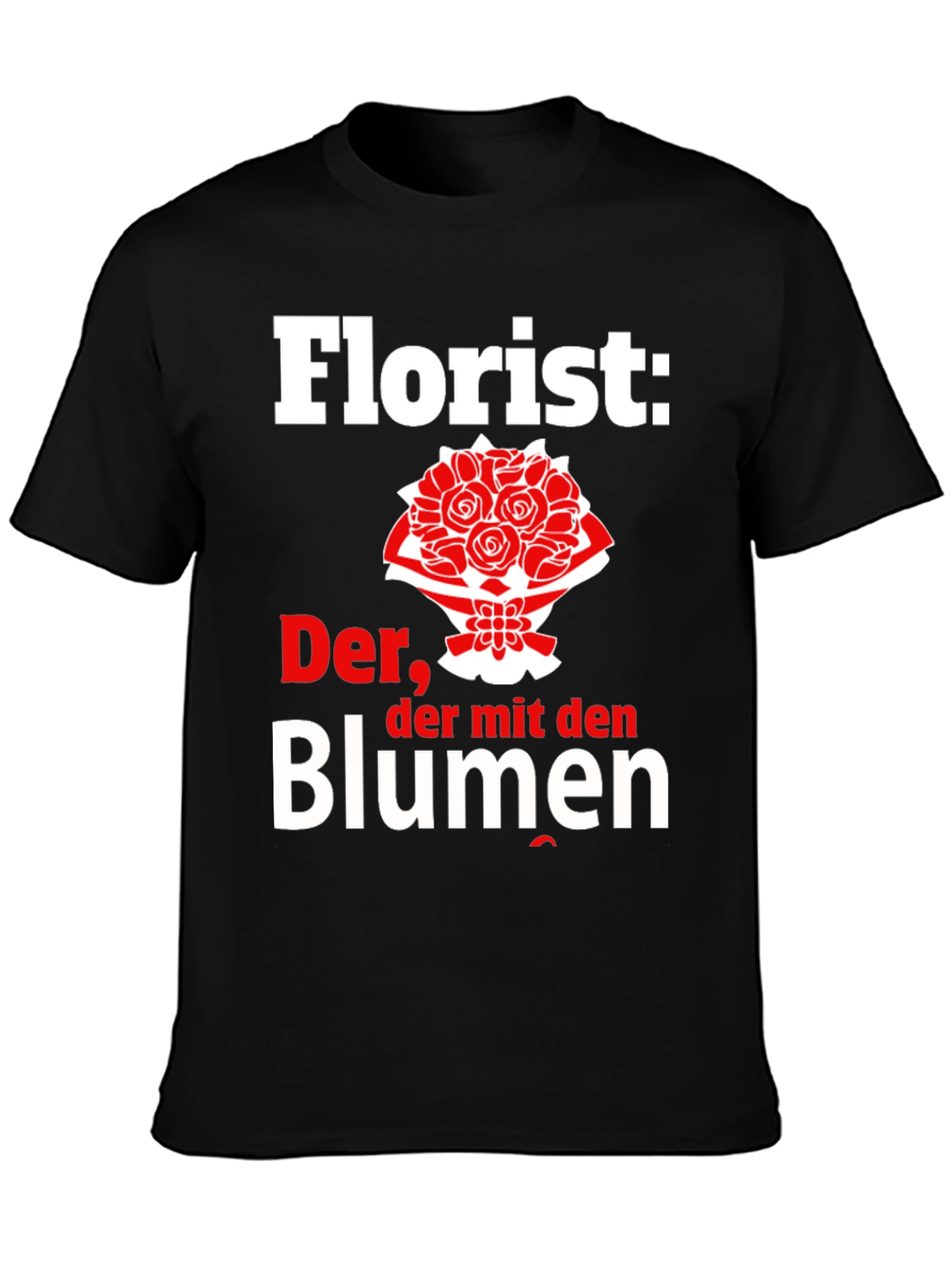 Black Florist T-Shirt - Der, der mit den Blumen view 3