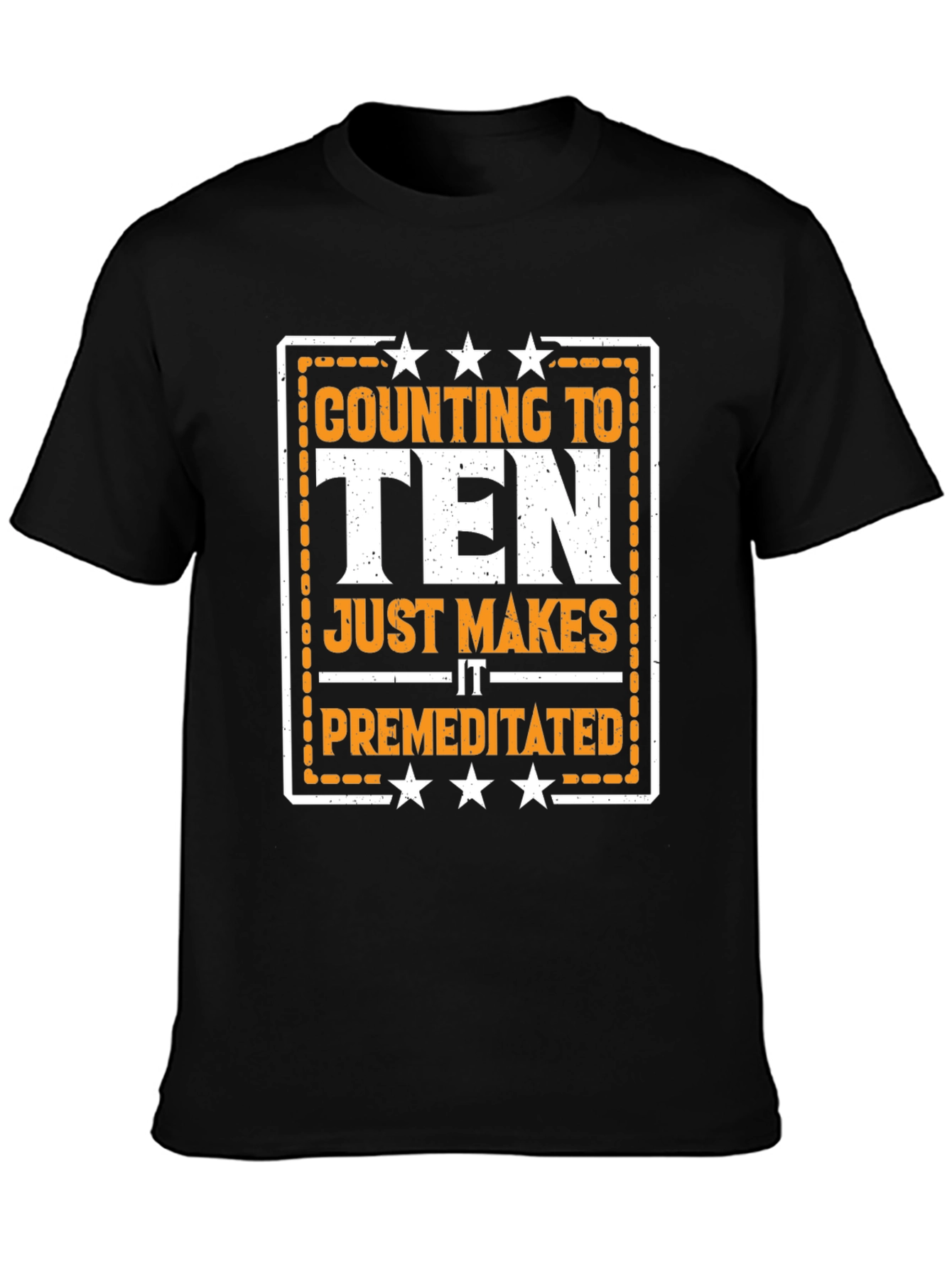 Black Counting to Ten T-Shirt - Funny Sarcastic Graphic Tee view 3