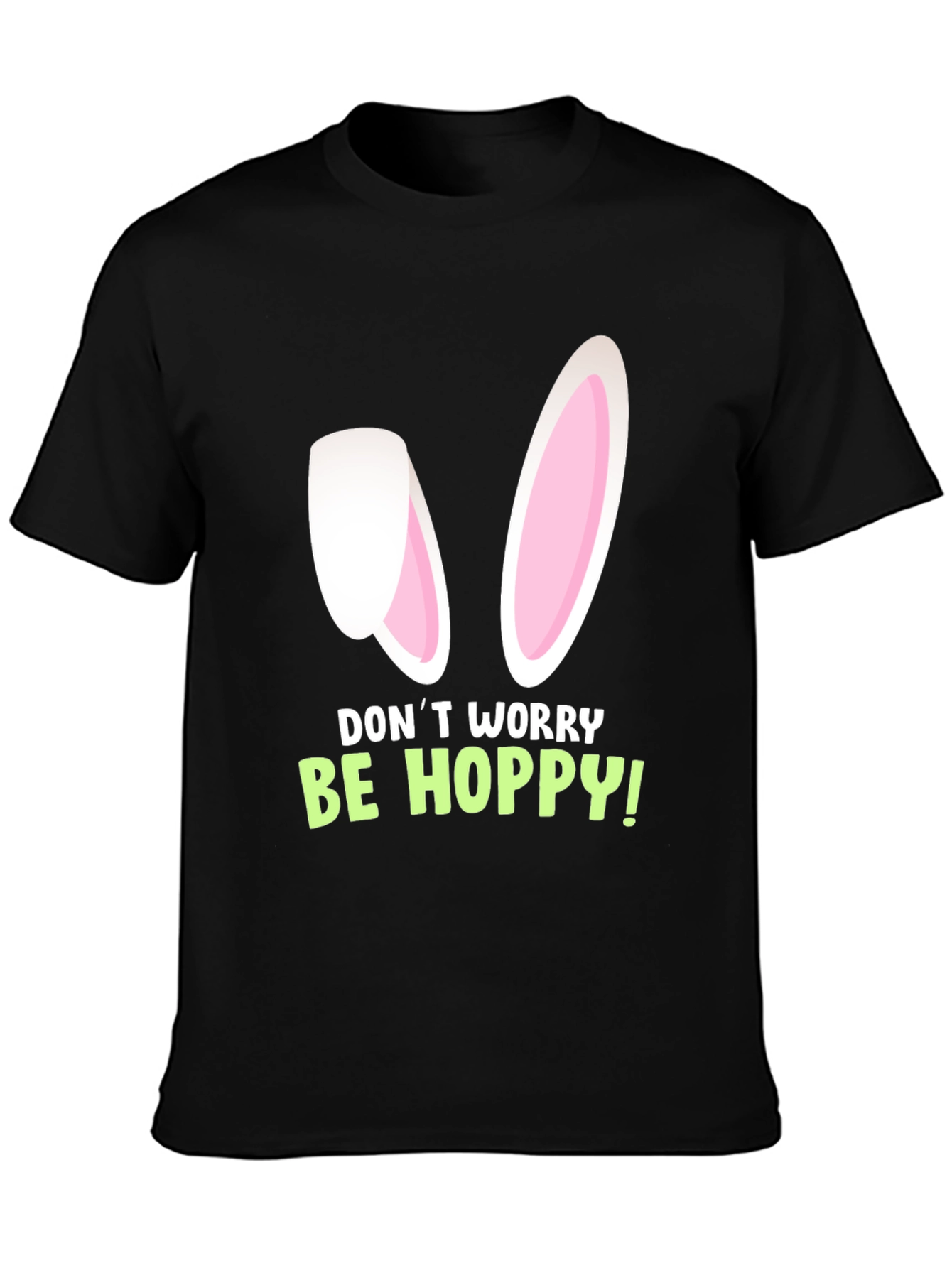 Camiseta Negra "¡No te preocupes, sé feliz!"