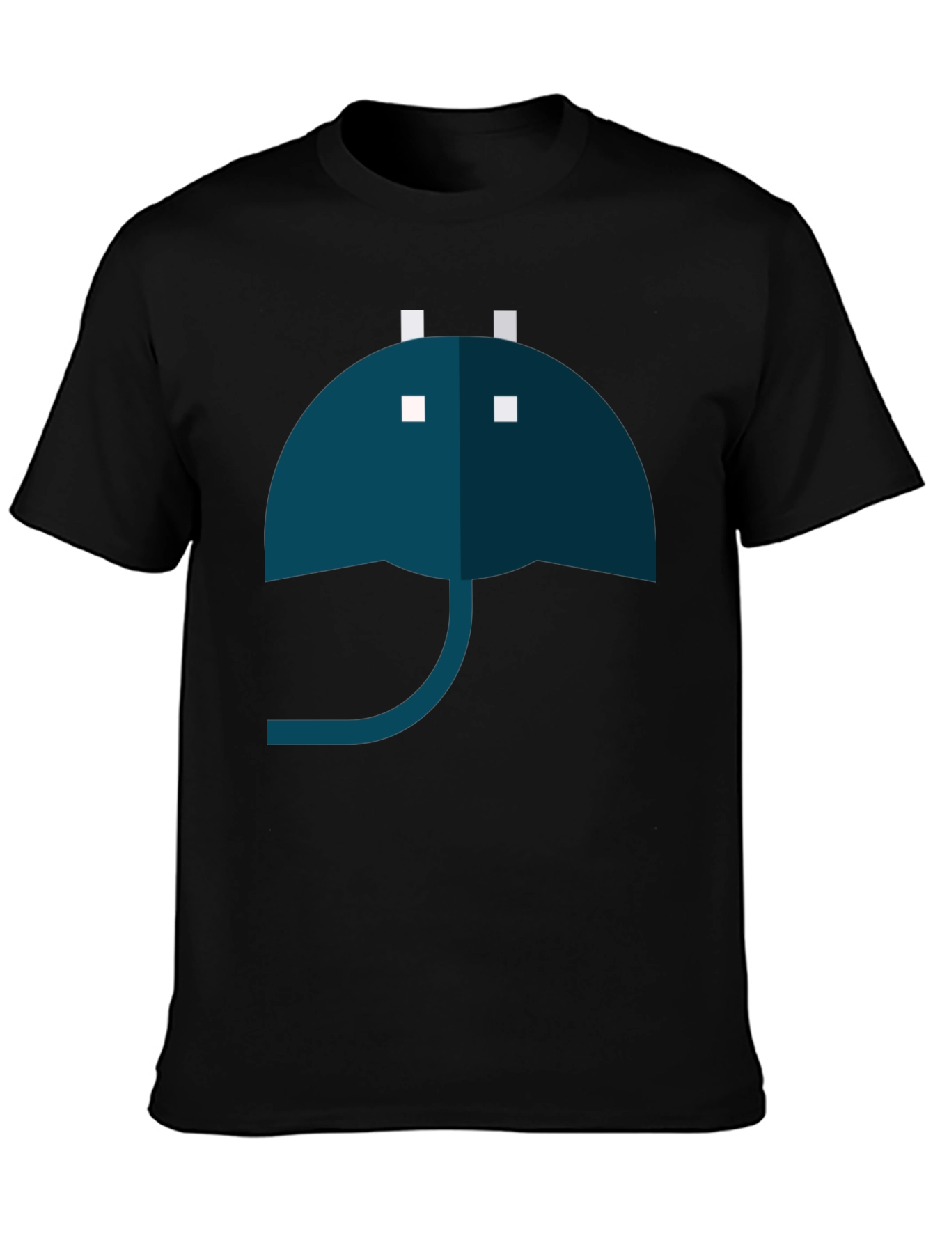 Black Modern Umbrella Graphic T-Shirt view 3