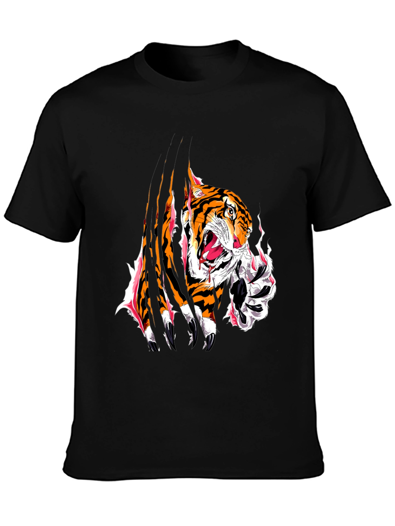 Black Tiger Graphic Tee - Bold Animal Print view 3