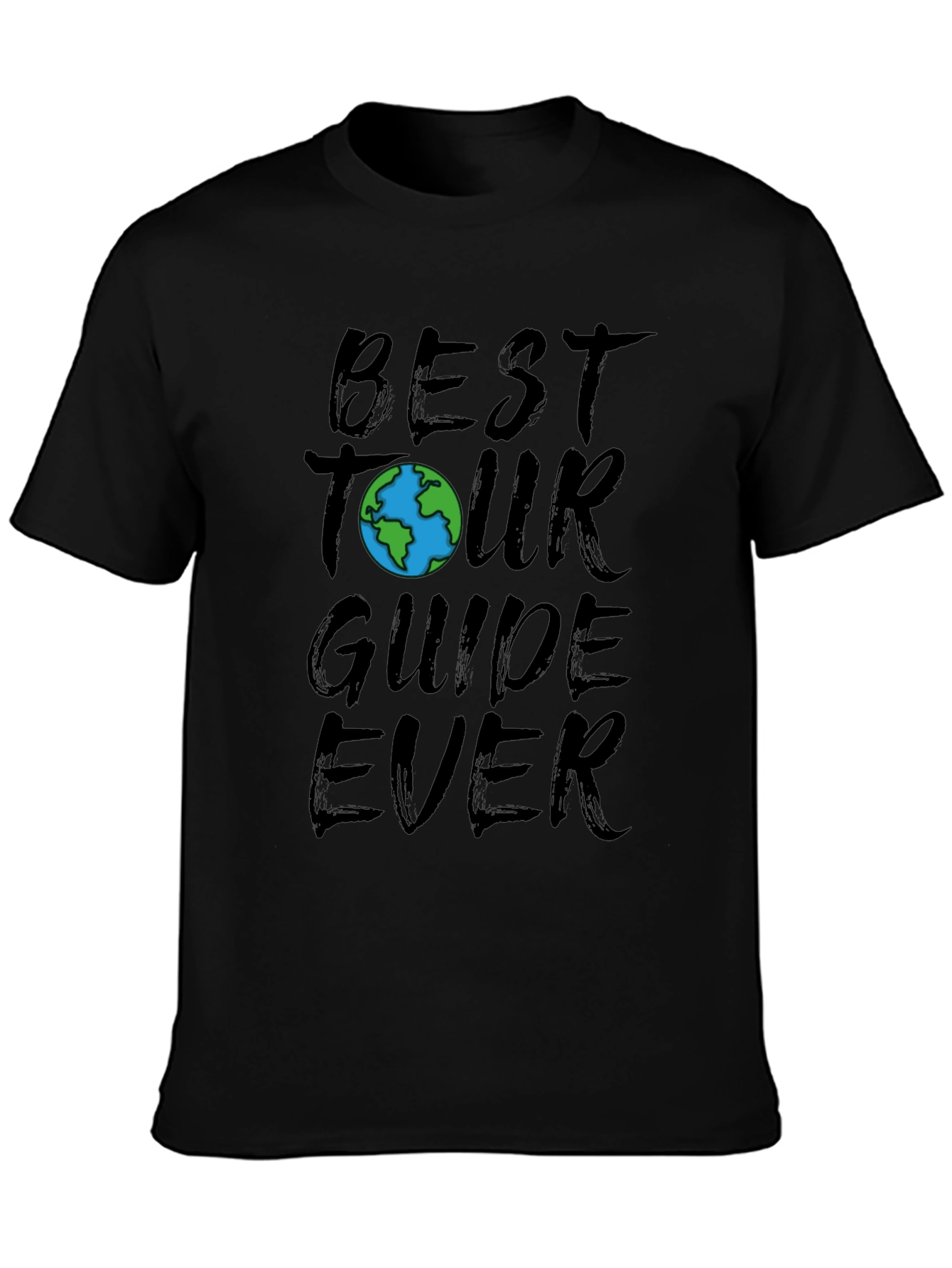 Black Best Tour Guide Ever - Graphic T-Shirt view 3