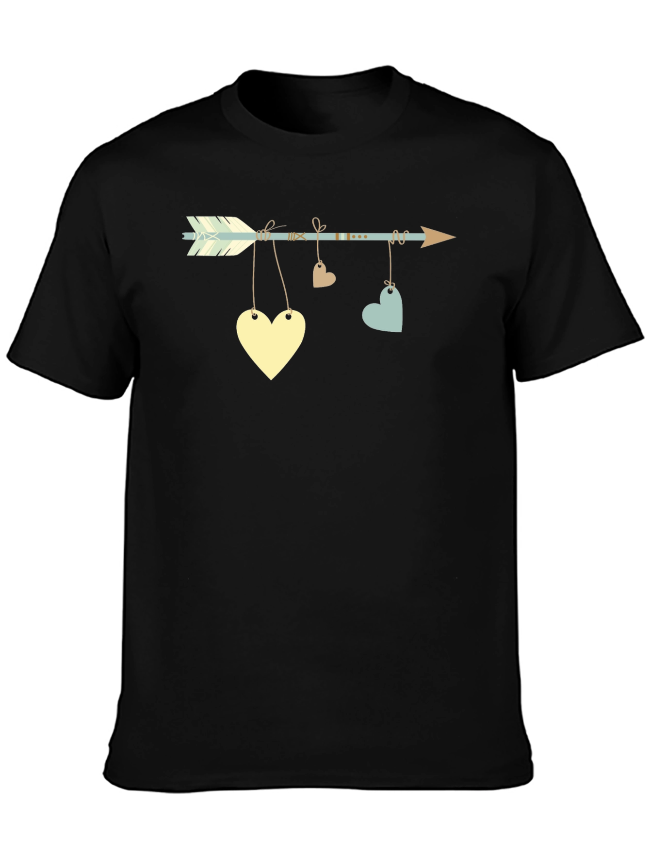Black Arrow Heart Graphic Tee view 3