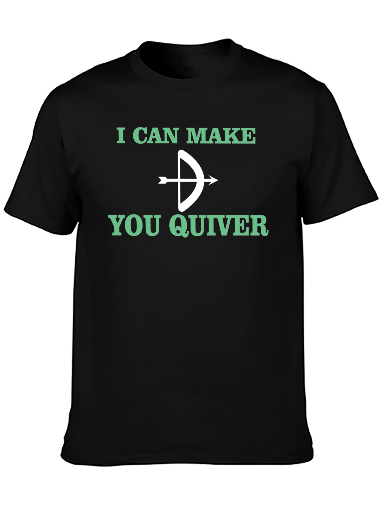 Black Funny Archery T-Shirt - I Can Make You Quiver view 3