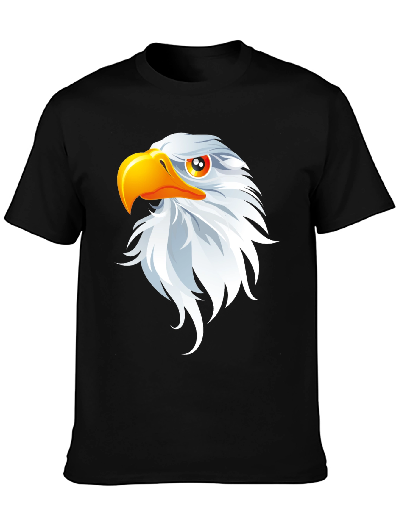 Black Eagle Graphic Black T-Shirt - Patriotic Design view 3