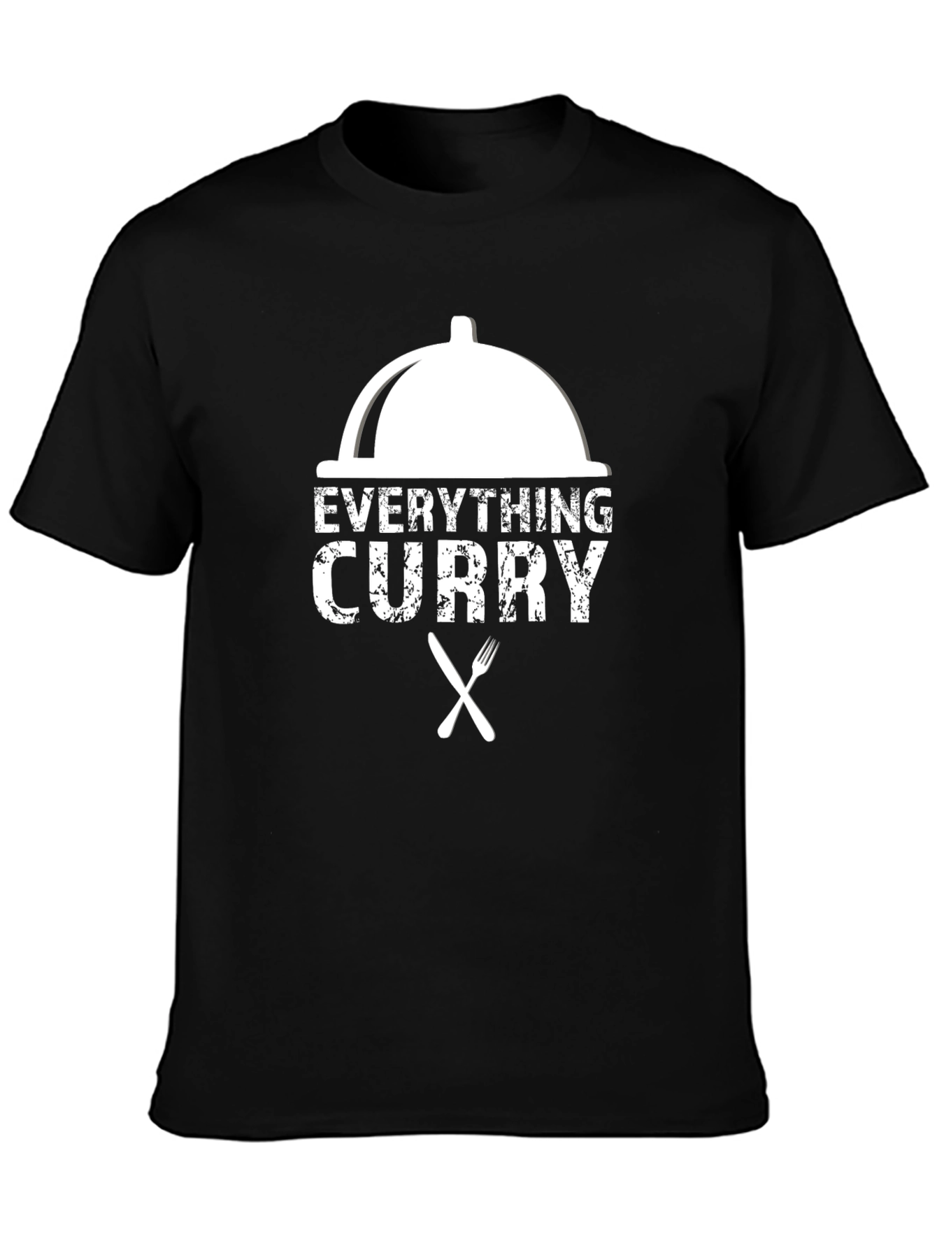 Black Everything Curry T-Shirt - Foodie Design view 3