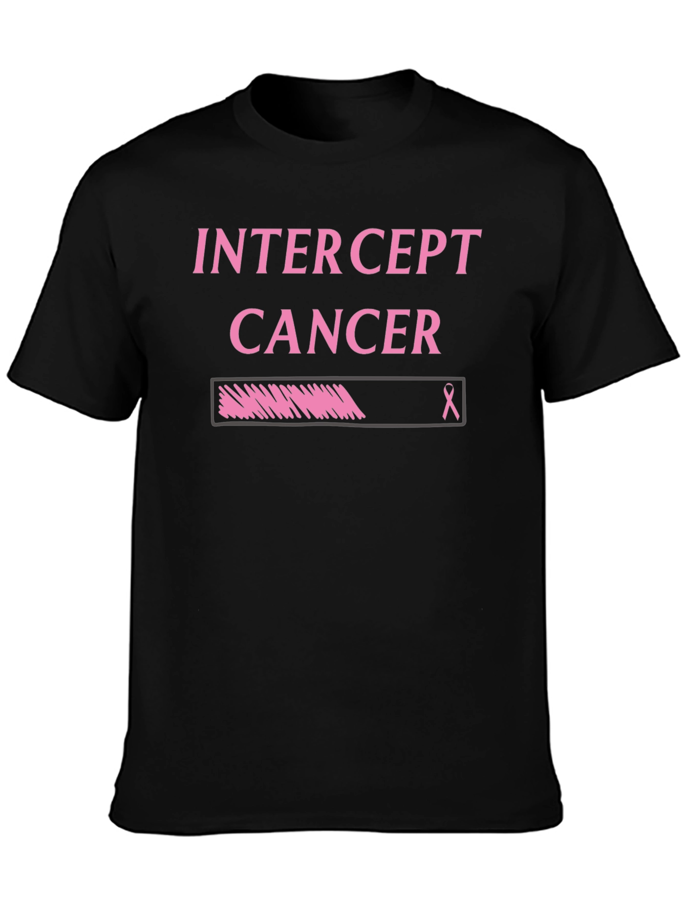 Black Intercept Cancer Awareness T-Shirt view 3