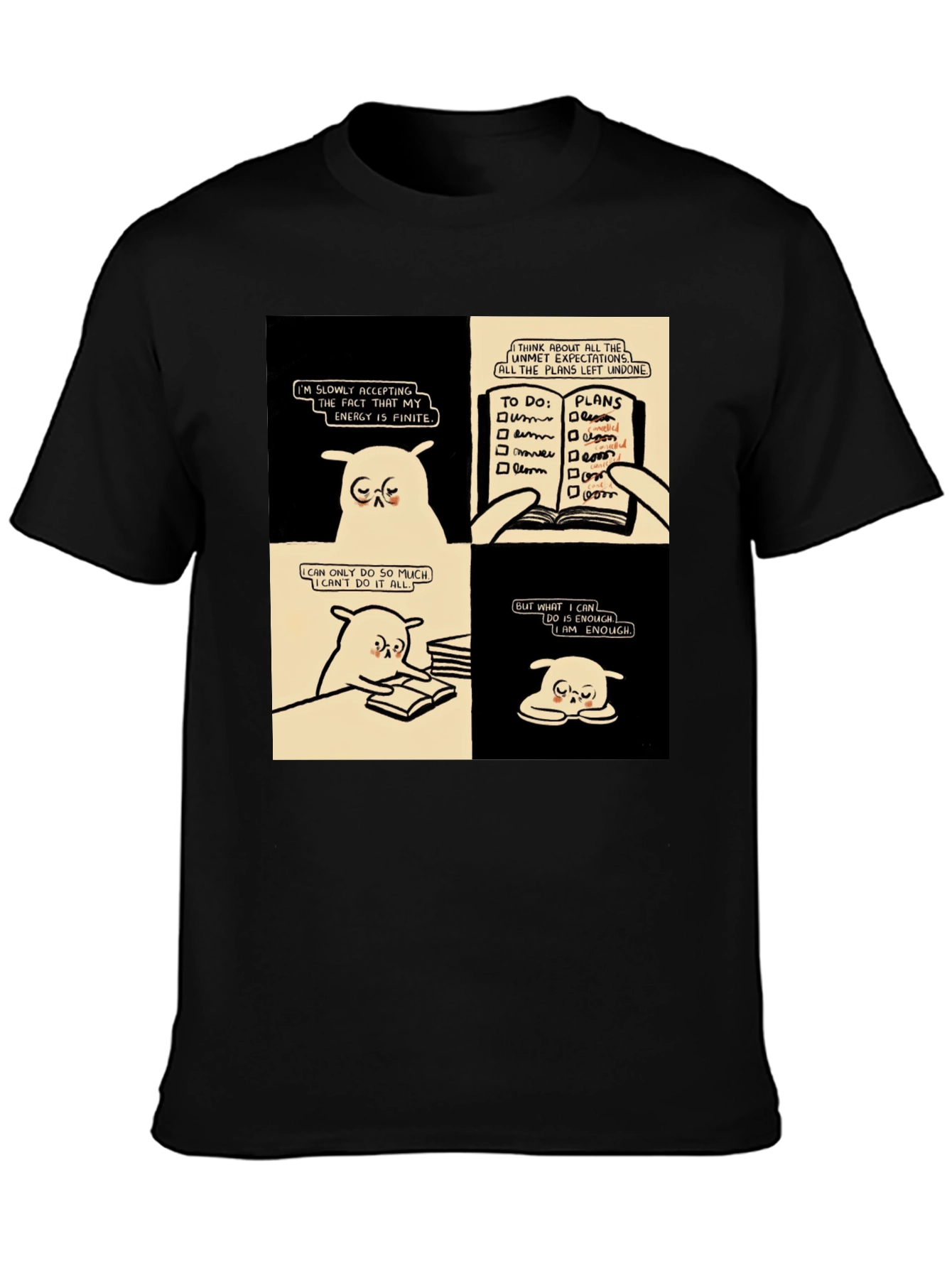 Black Accepting Finite Energy Black T-Shirt view 3