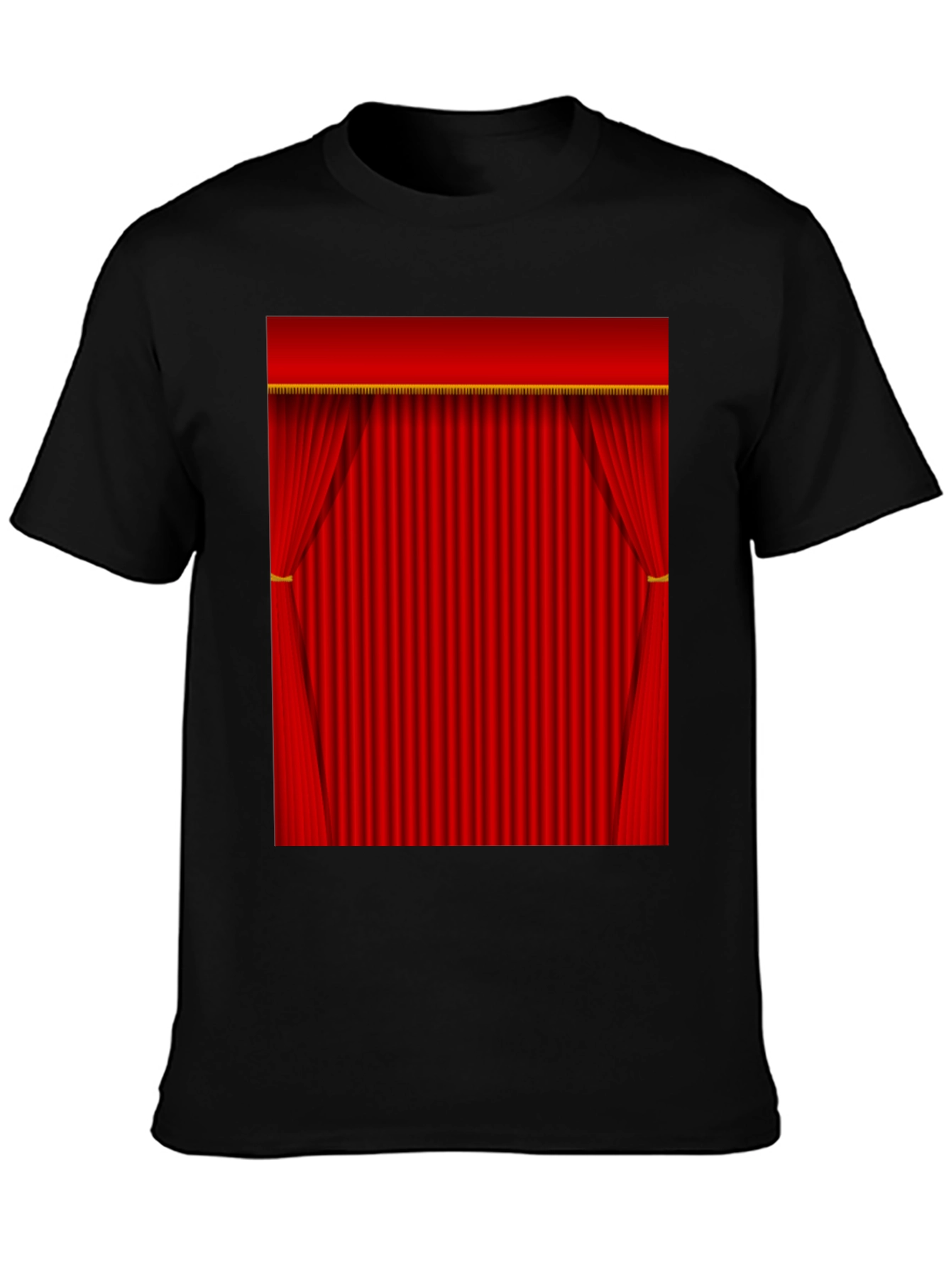 Black Theater Curtains Graphic Tee - Stage Ready Style view 3