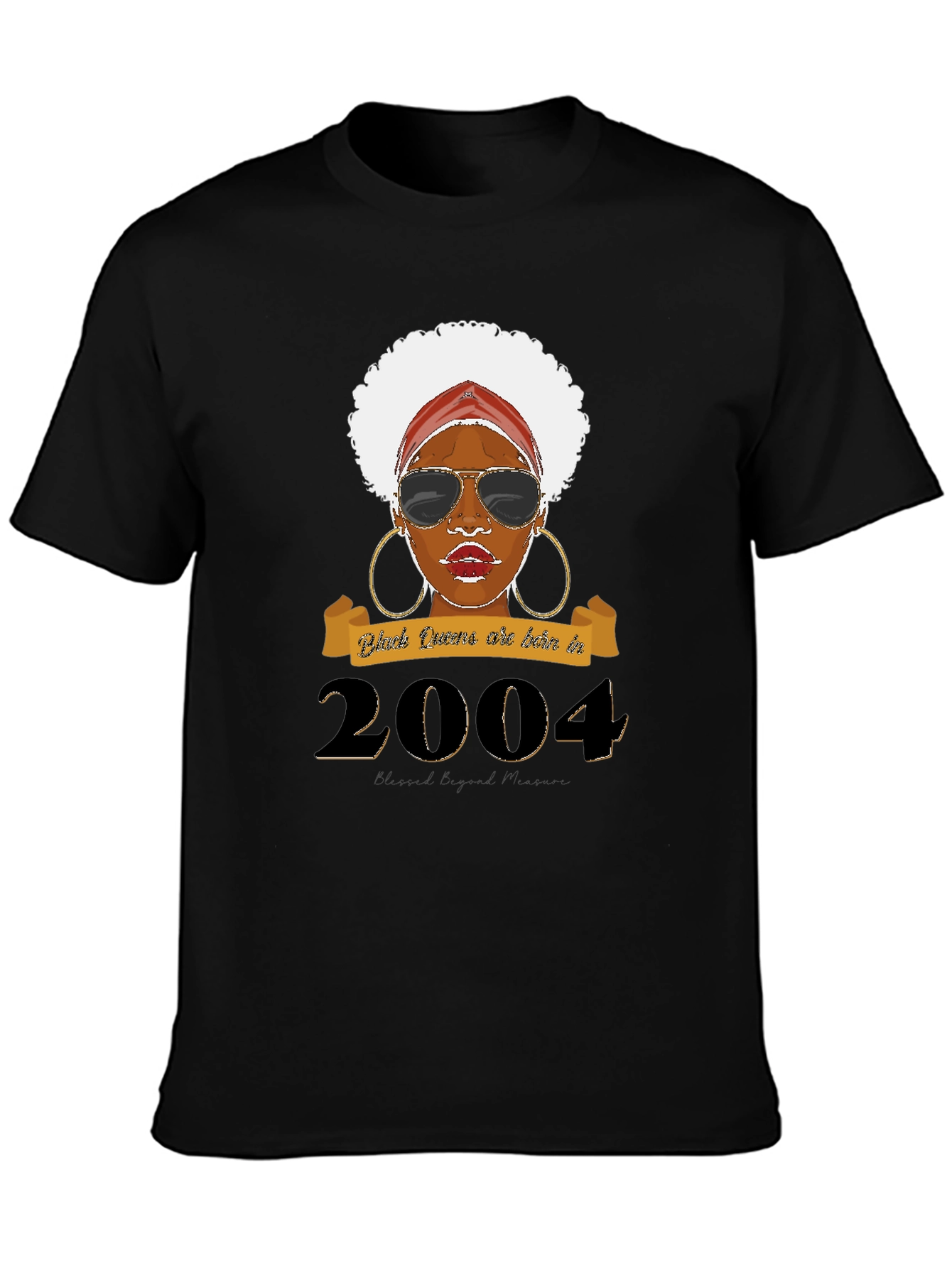 Black Black Queen Born In 2004 T-Shirt view 3