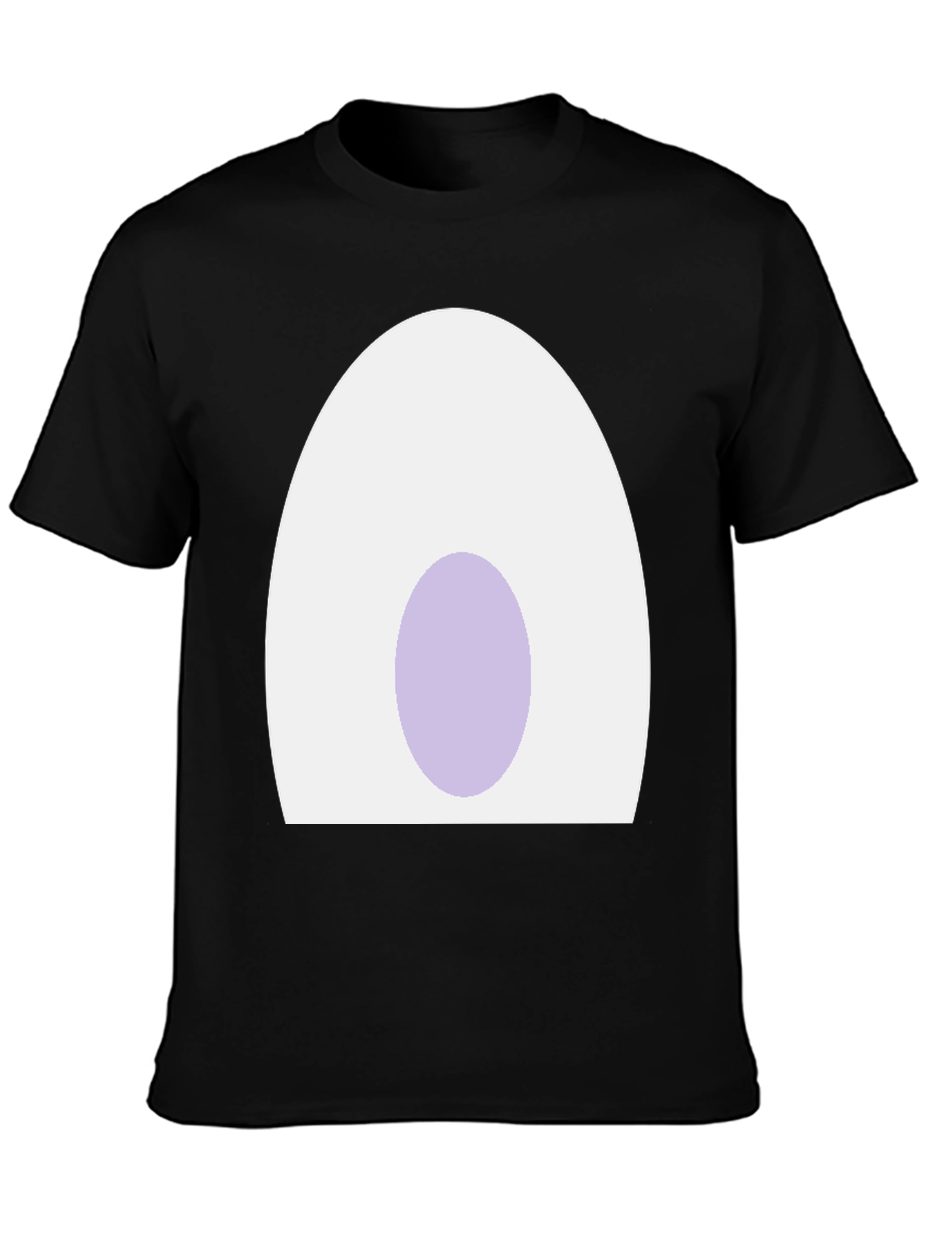 Black Funny Egg T-Shirt for Men view 3