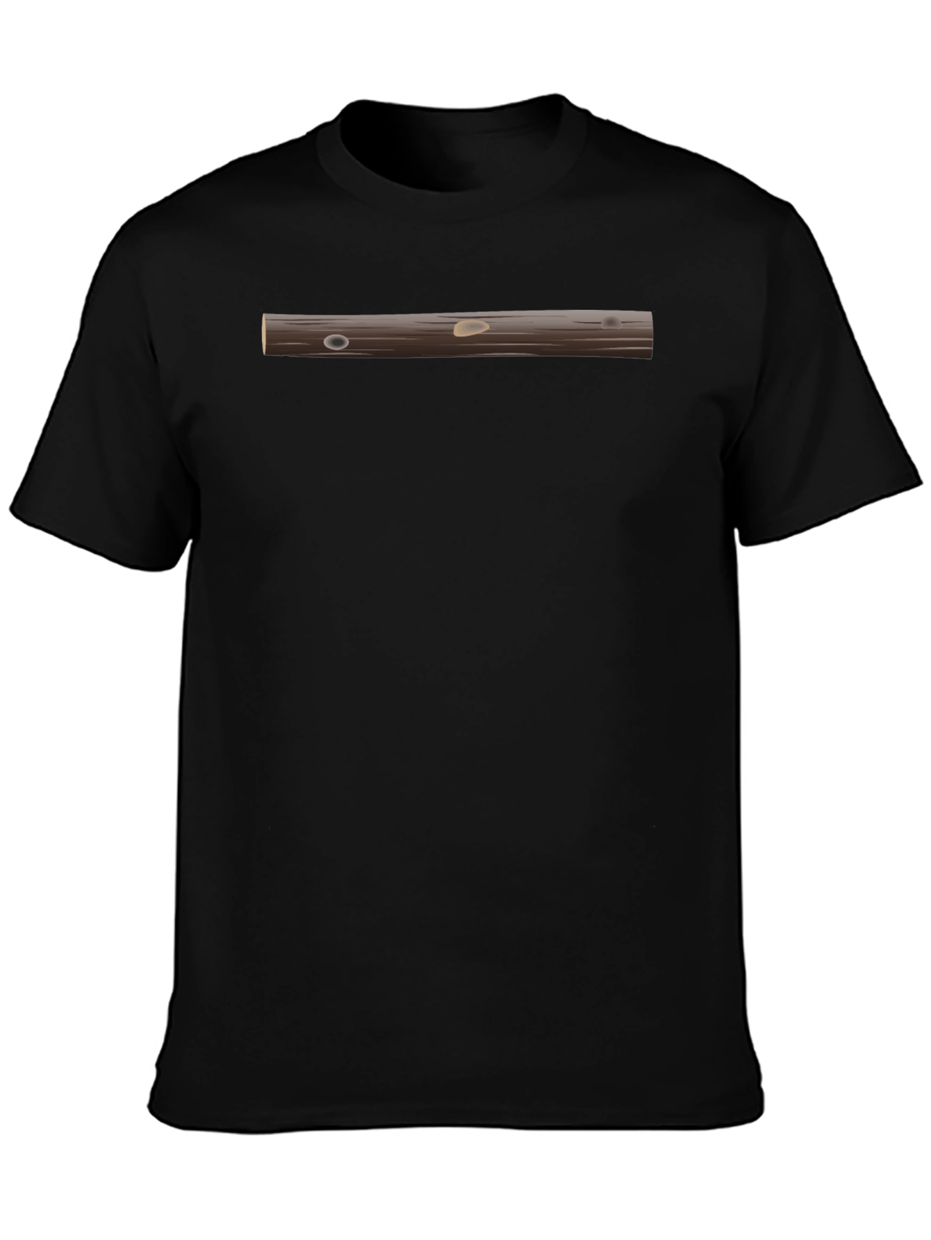 Black Novelty Log T-Shirt - Black Graphic Tee view 3
