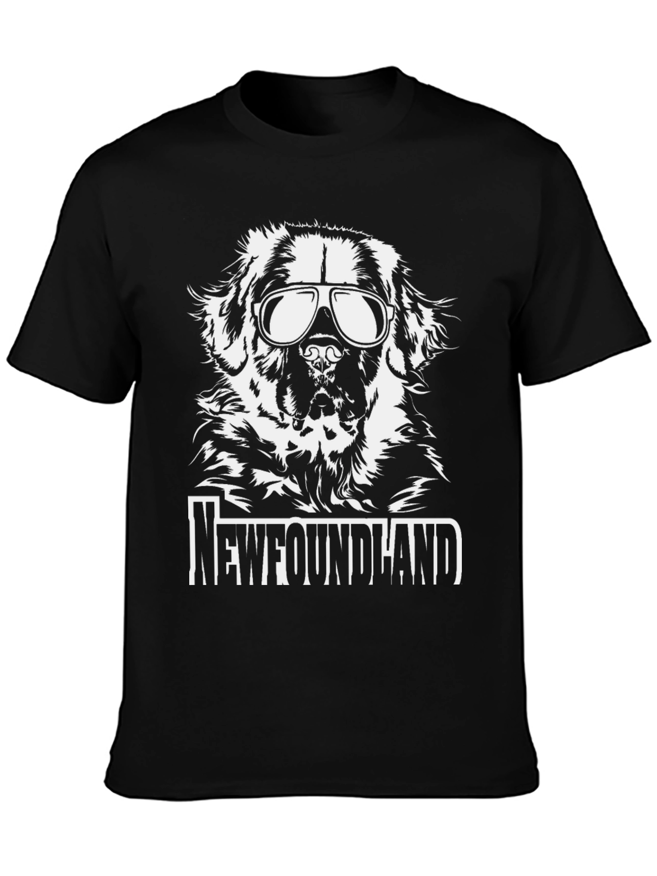 Newfoundland Dog Sunglasses Graphic Tee - 3