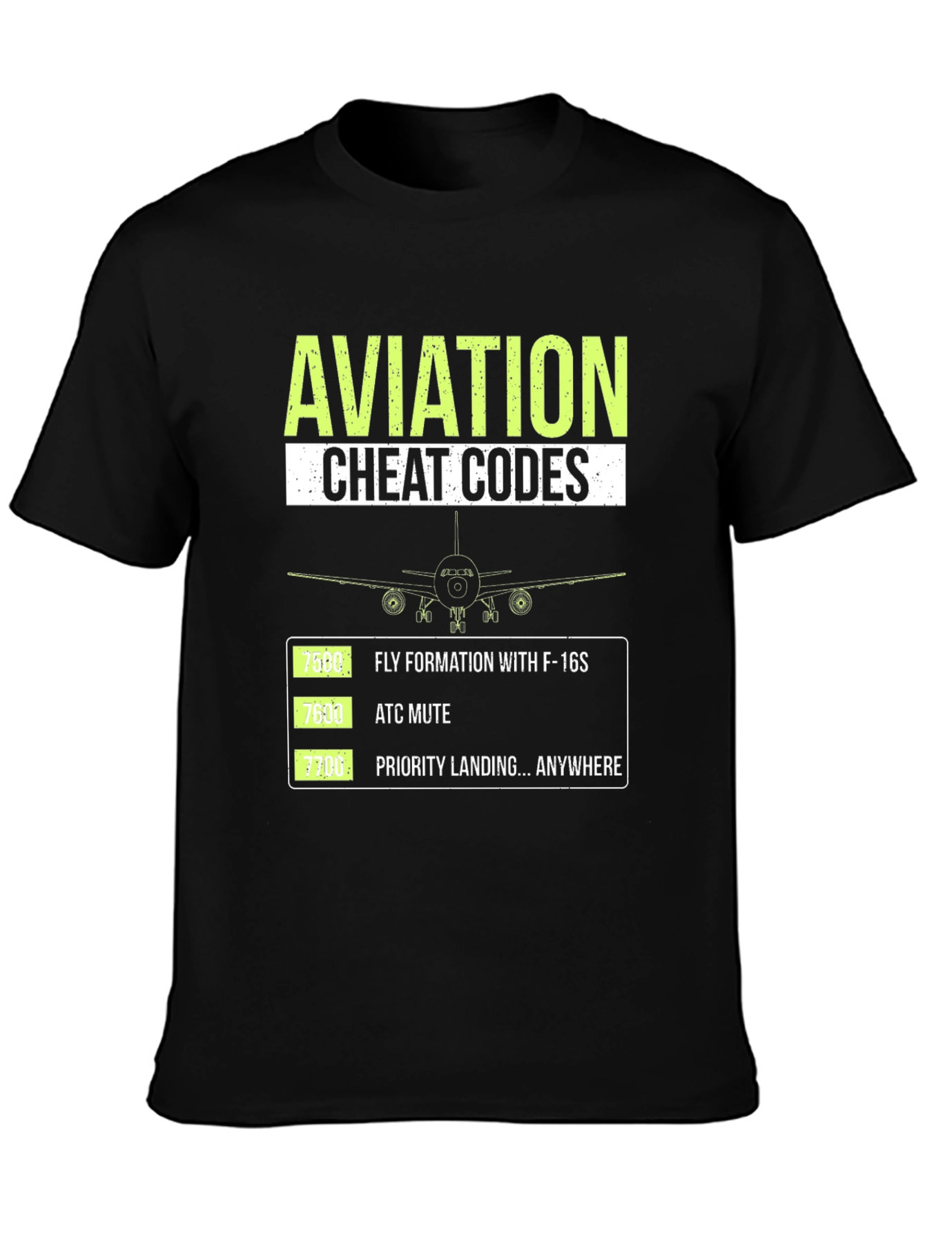 Aviation Cheat Codes Graphic T-Shirt - 3