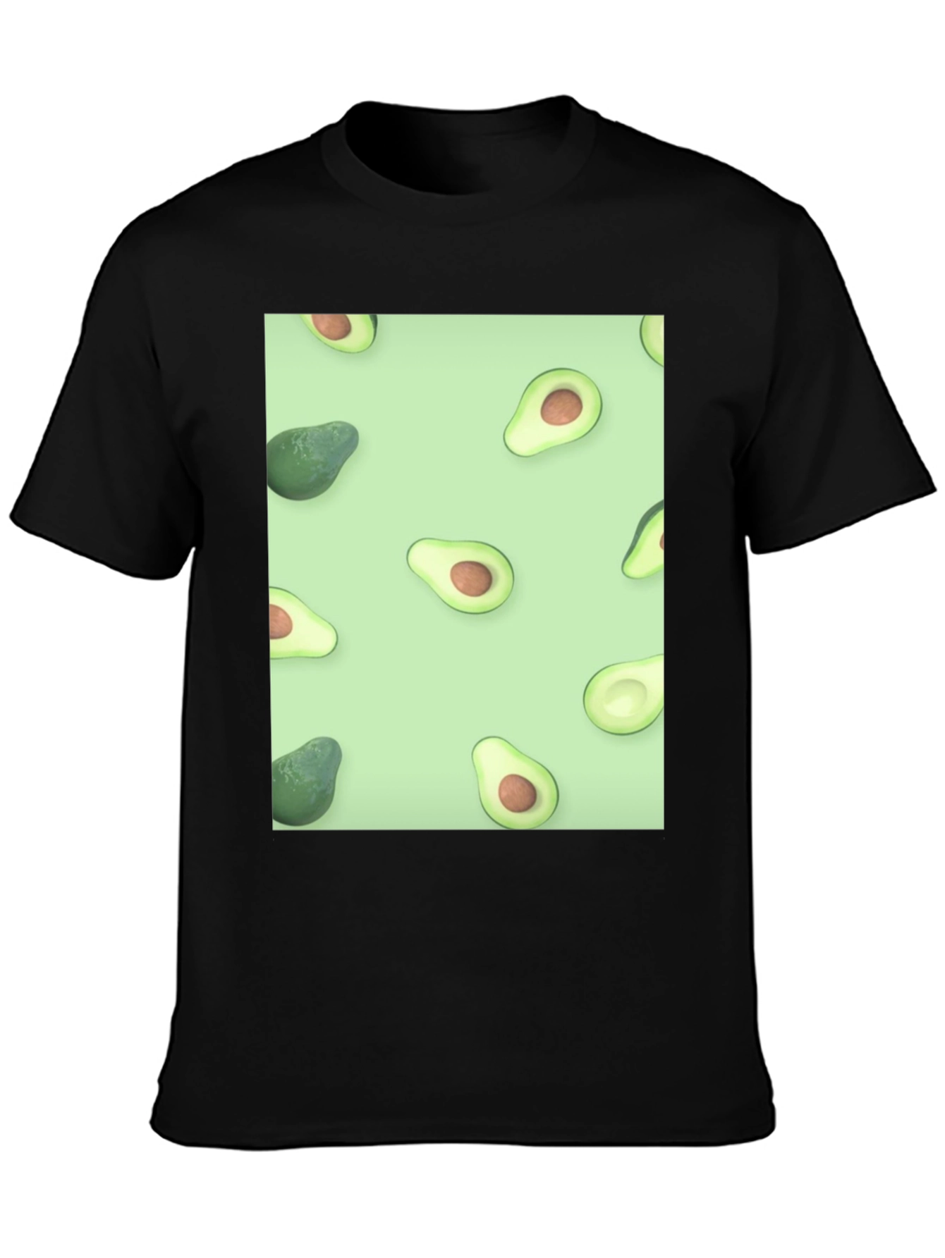 Black Avocado Patterned T-Shirt - Stylish & Unique! view 3
