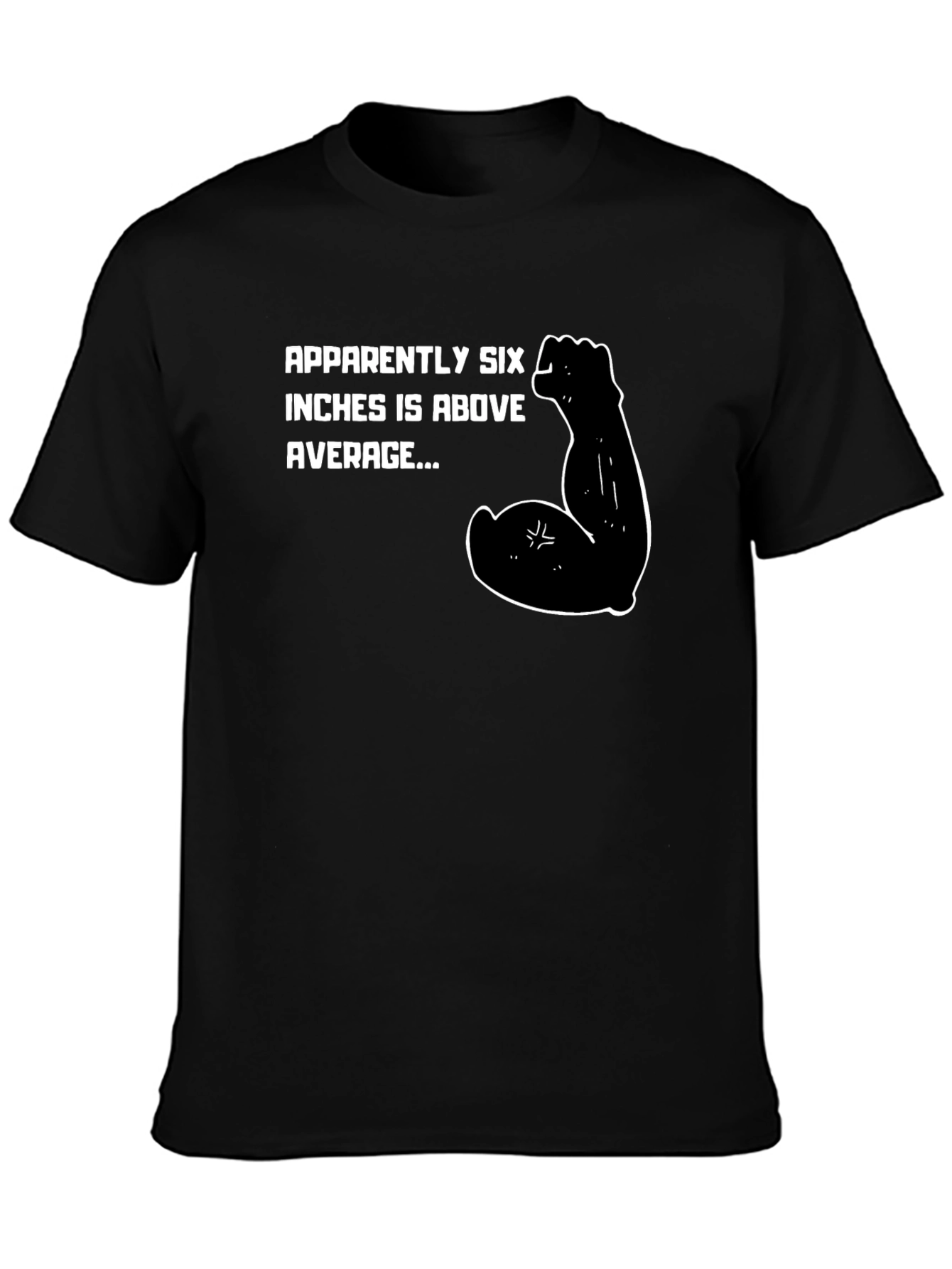 Black Six Inches Above Average Graphic T-Shirt view 3