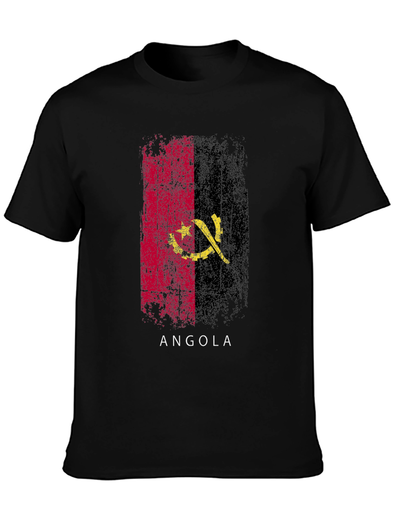 Angola Flag T-Shirt - Black Pride Tee - 3