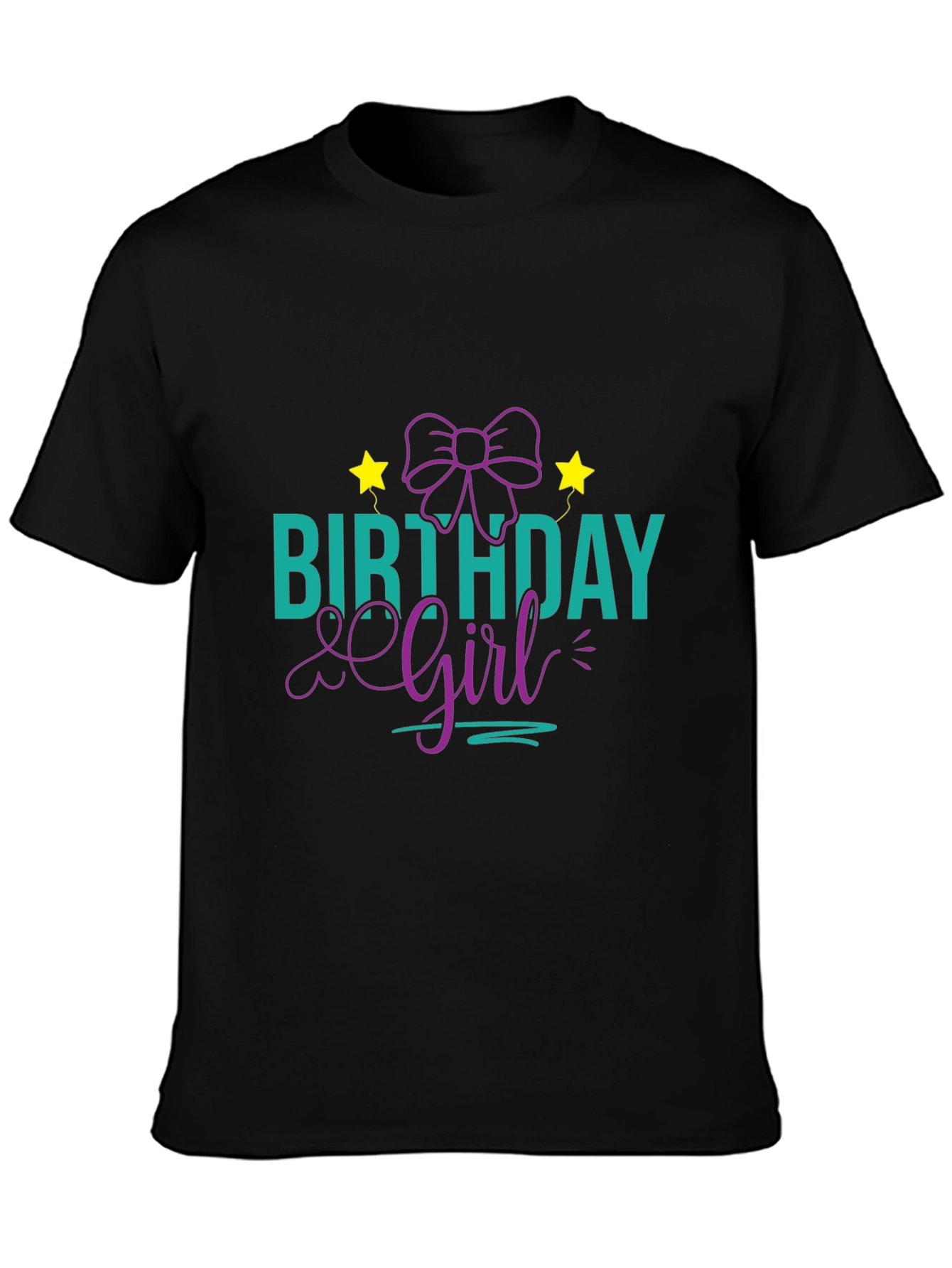 Black Birthday Girl T-Shirt - Fun Celebration Tee view 3