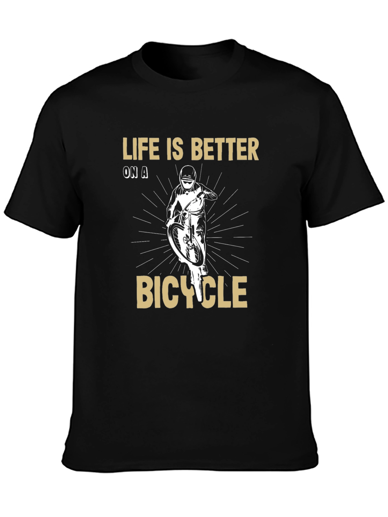 Black Life is Better on a Bicycle T-Shirt view 3