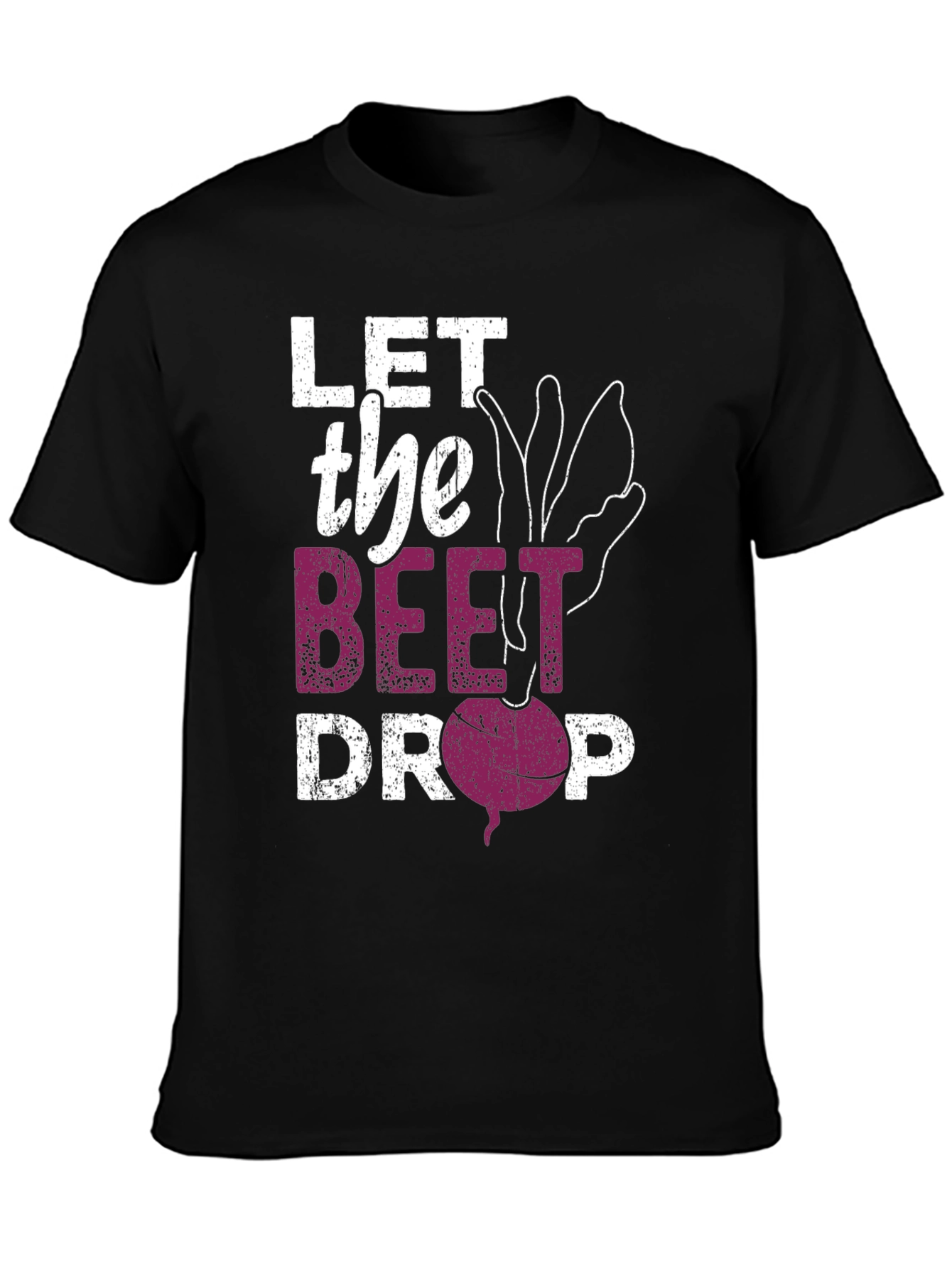 Black Let the Beet Drop Graphic T-Shirt view 3