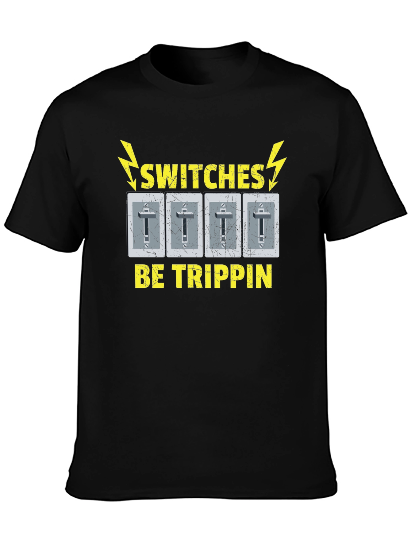 Black Switches Be Trippin' Funny Graphic T-Shirt view 3