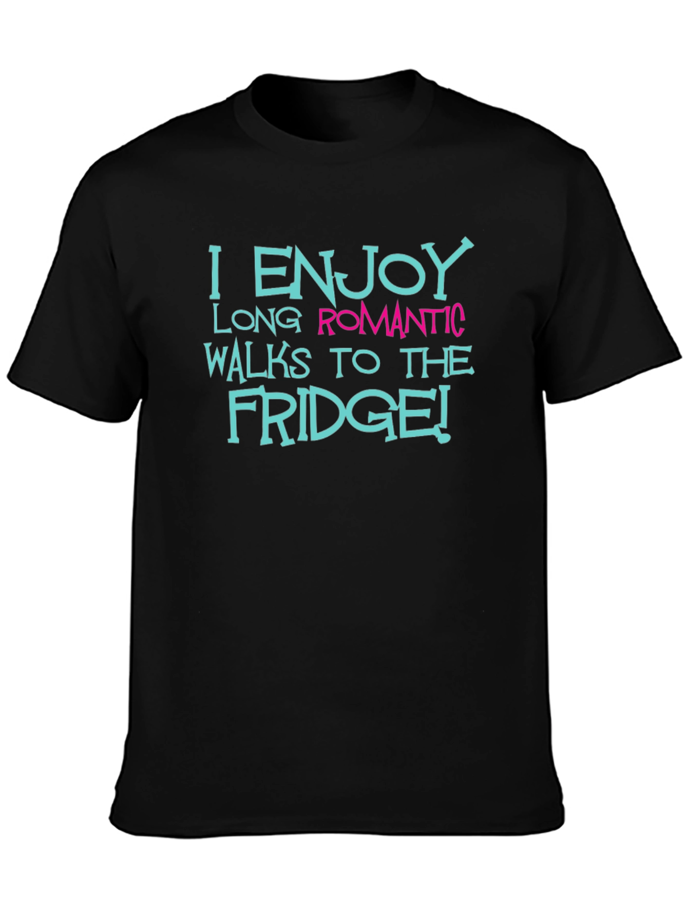Black Funny Fridge Walk T-Shirt view 3
