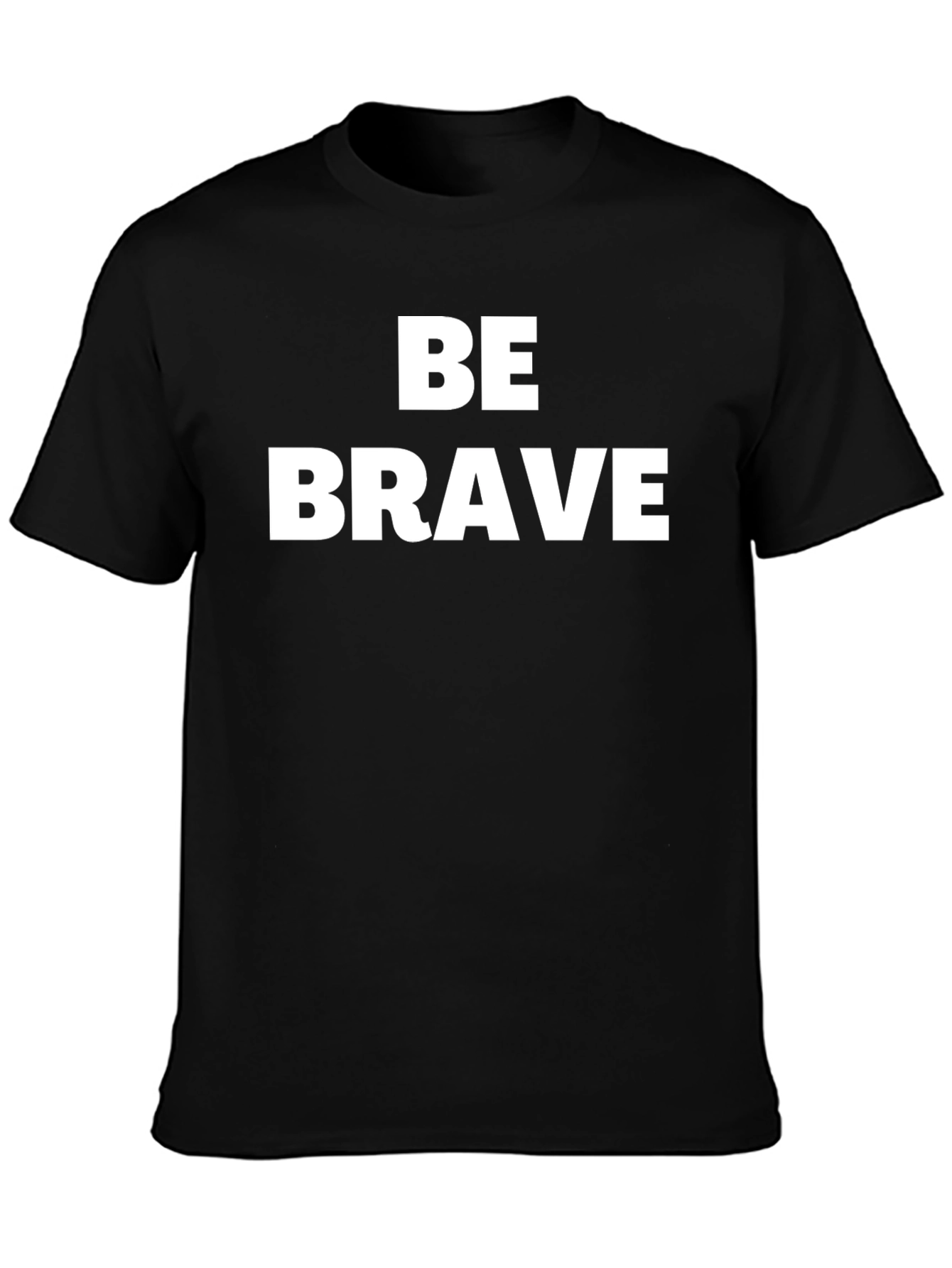 Black Be Brave Graphic Tee - Classic Fit Soft Cotton T-Shirt view 3