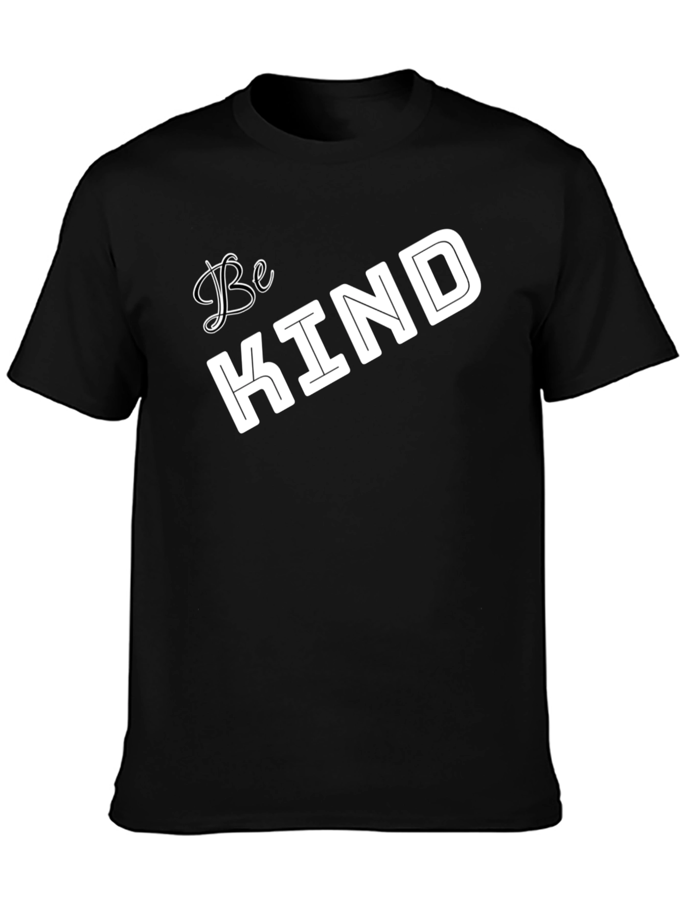 Black Be Kind Graphic Tee - Soft Cotton Blend view 3