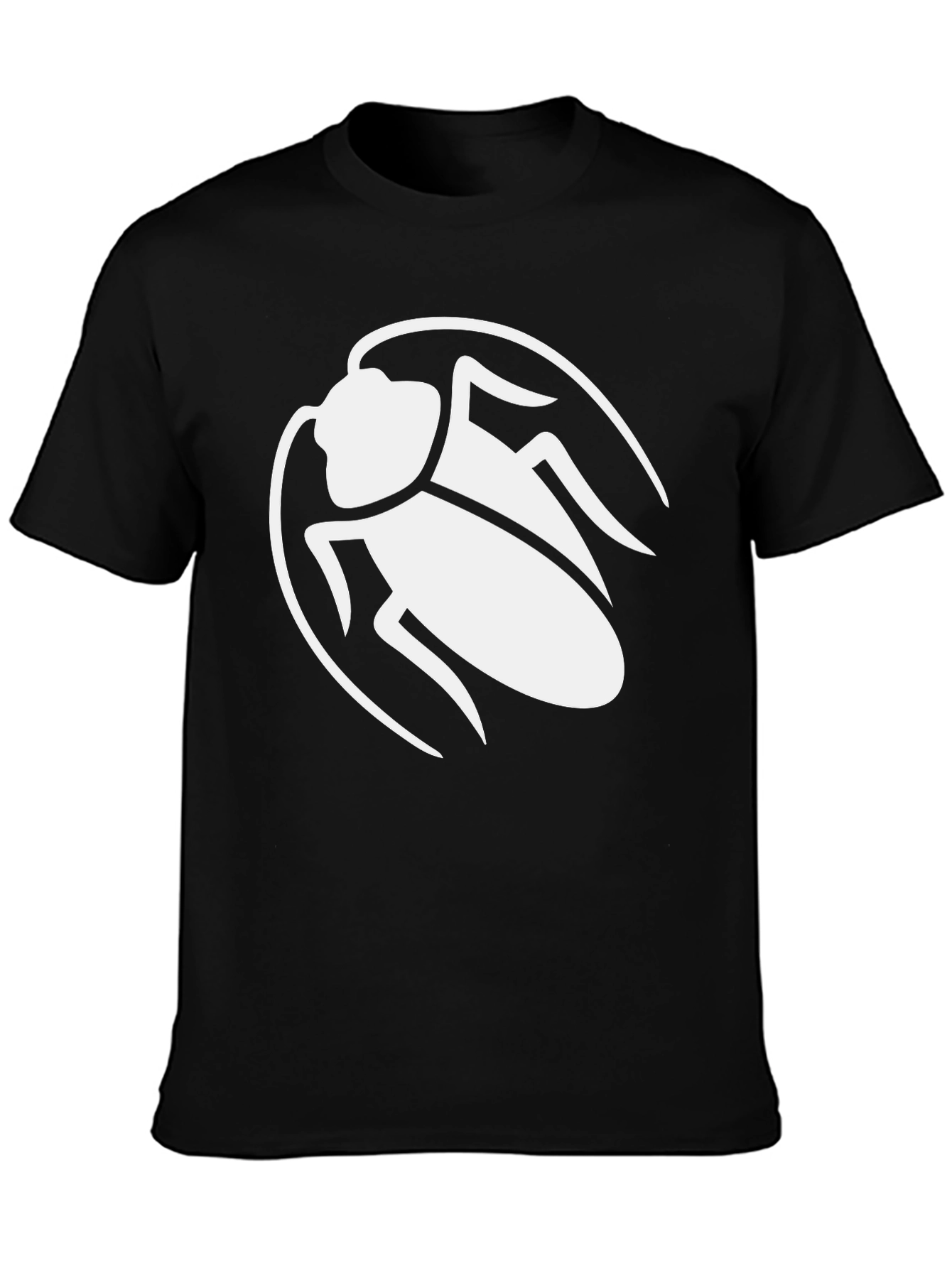 Black Bold Cockroach Graphic Tee - Black Cotton Blend view 3