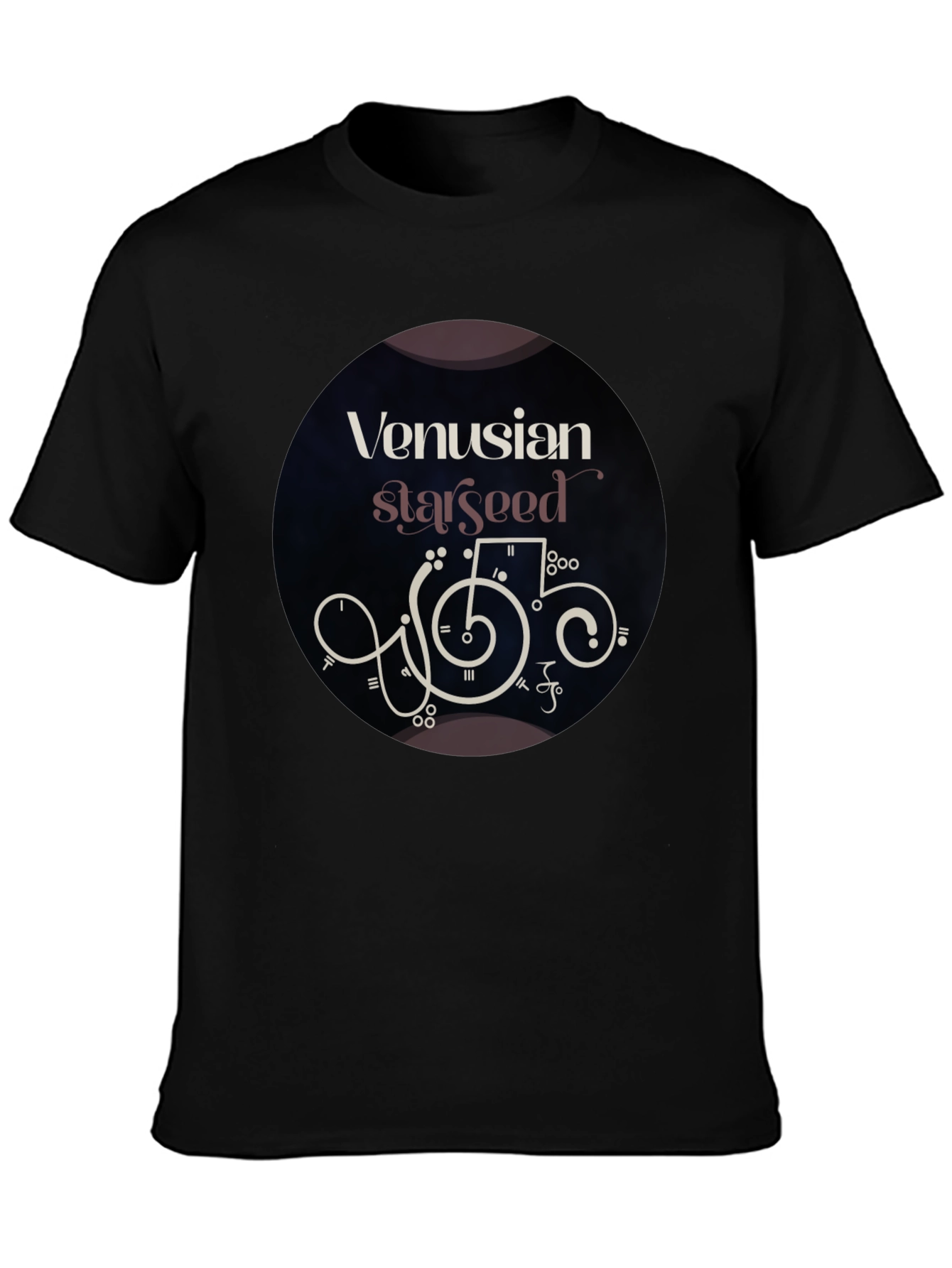 Black Venusian Starseed Graphic Tee - Black view 3