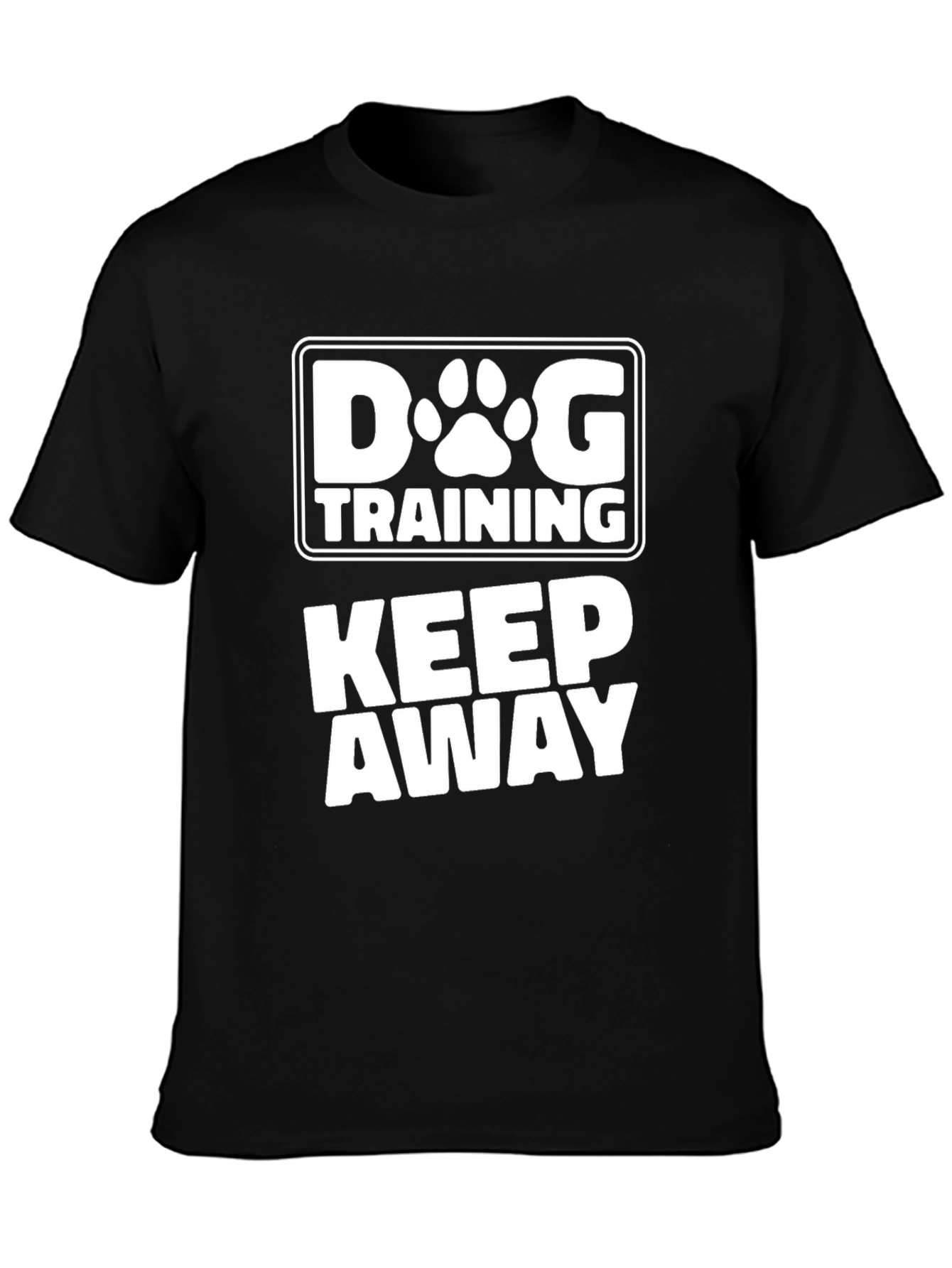 Black Dog Training Keep Away T-Shirt - Novelty Graphic Tee view 3