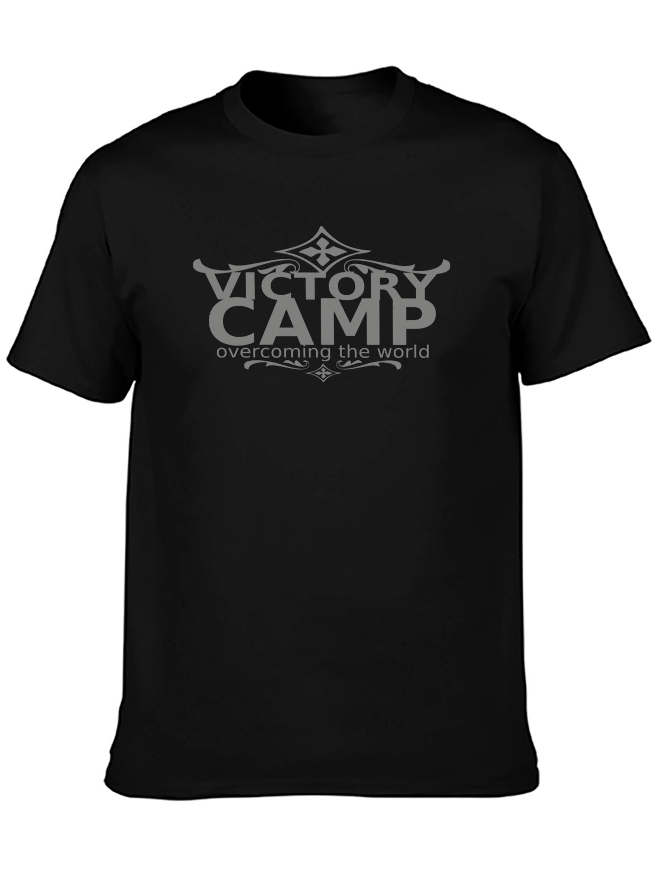 Black Victory Camp Black T-Shirt - Overcoming the World view 3