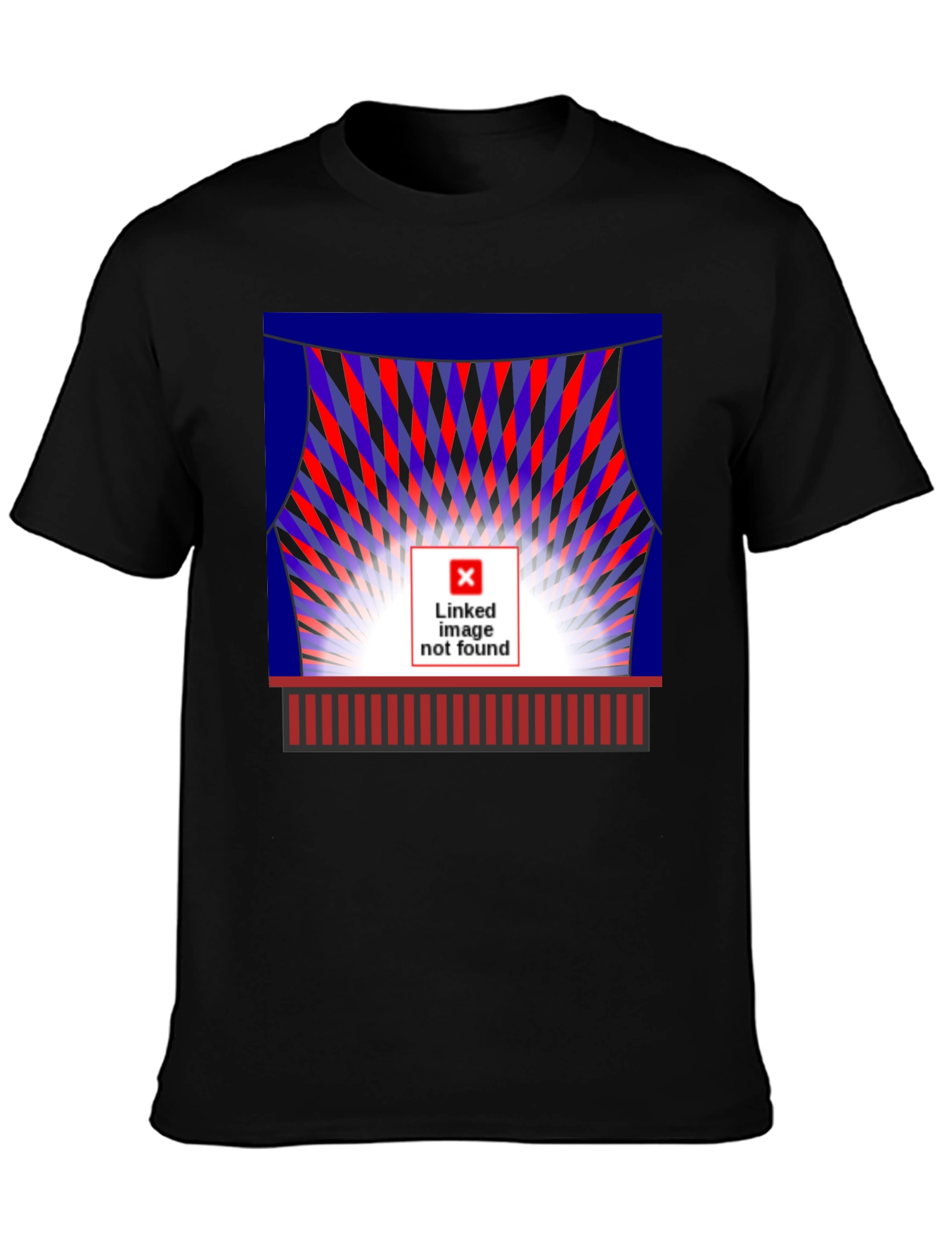 Black Abstract Graphic Tee - Stage Light Design view 3