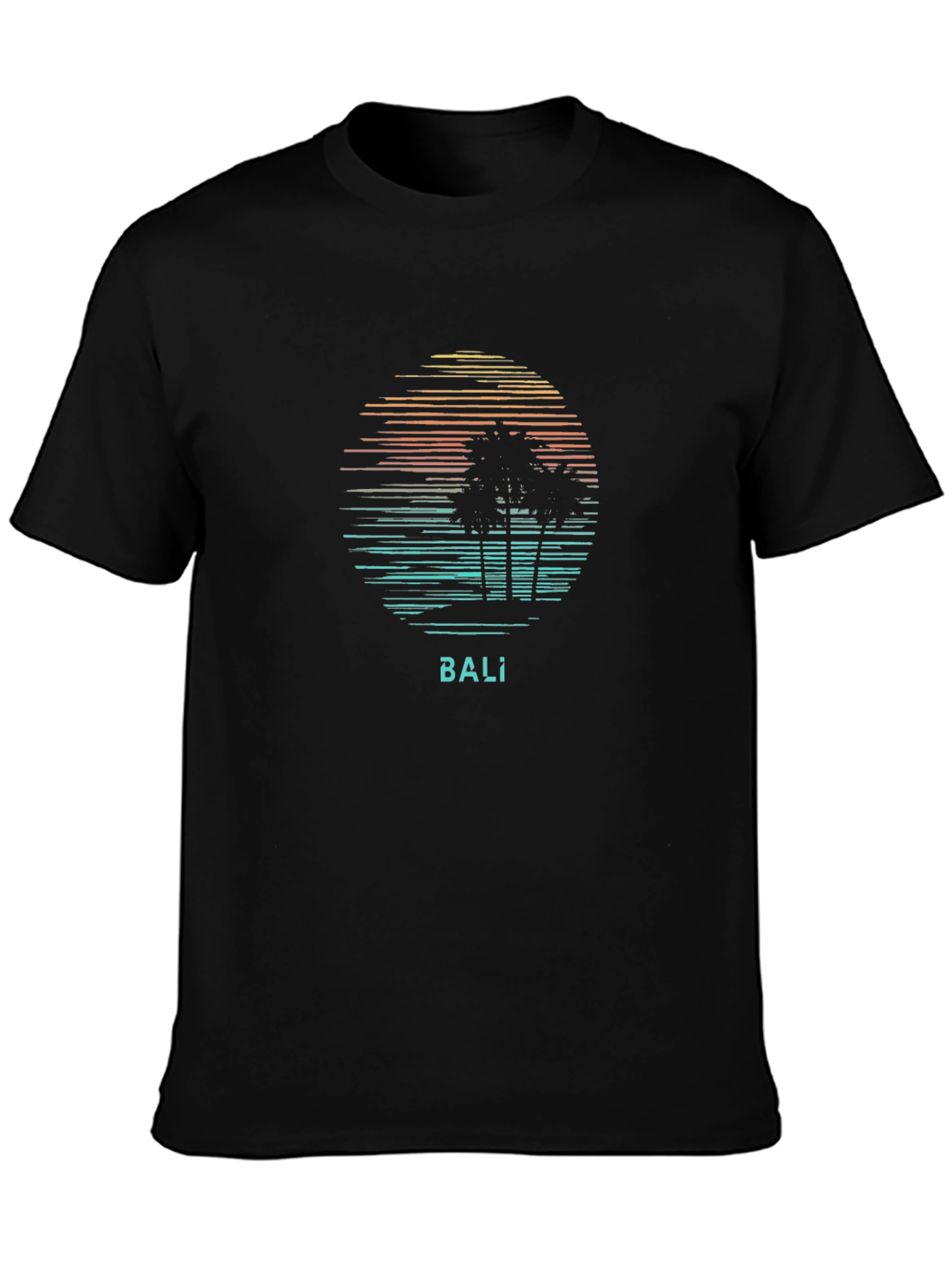 Bali Graphic Tee - Retro Palm Tree Sunset Shirt - 3