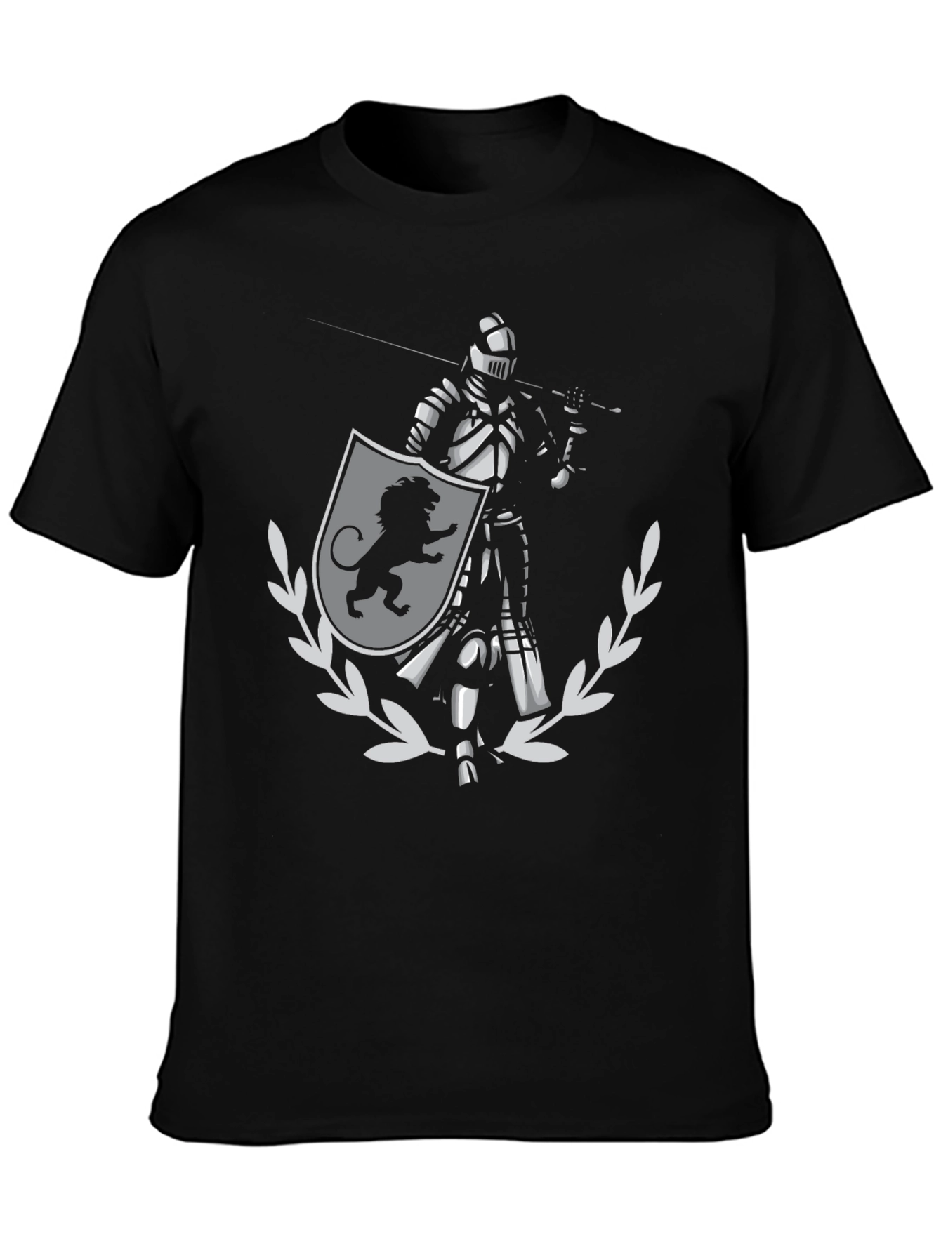 Black Knight & Lion Shield Graphic T-Shirt view 3