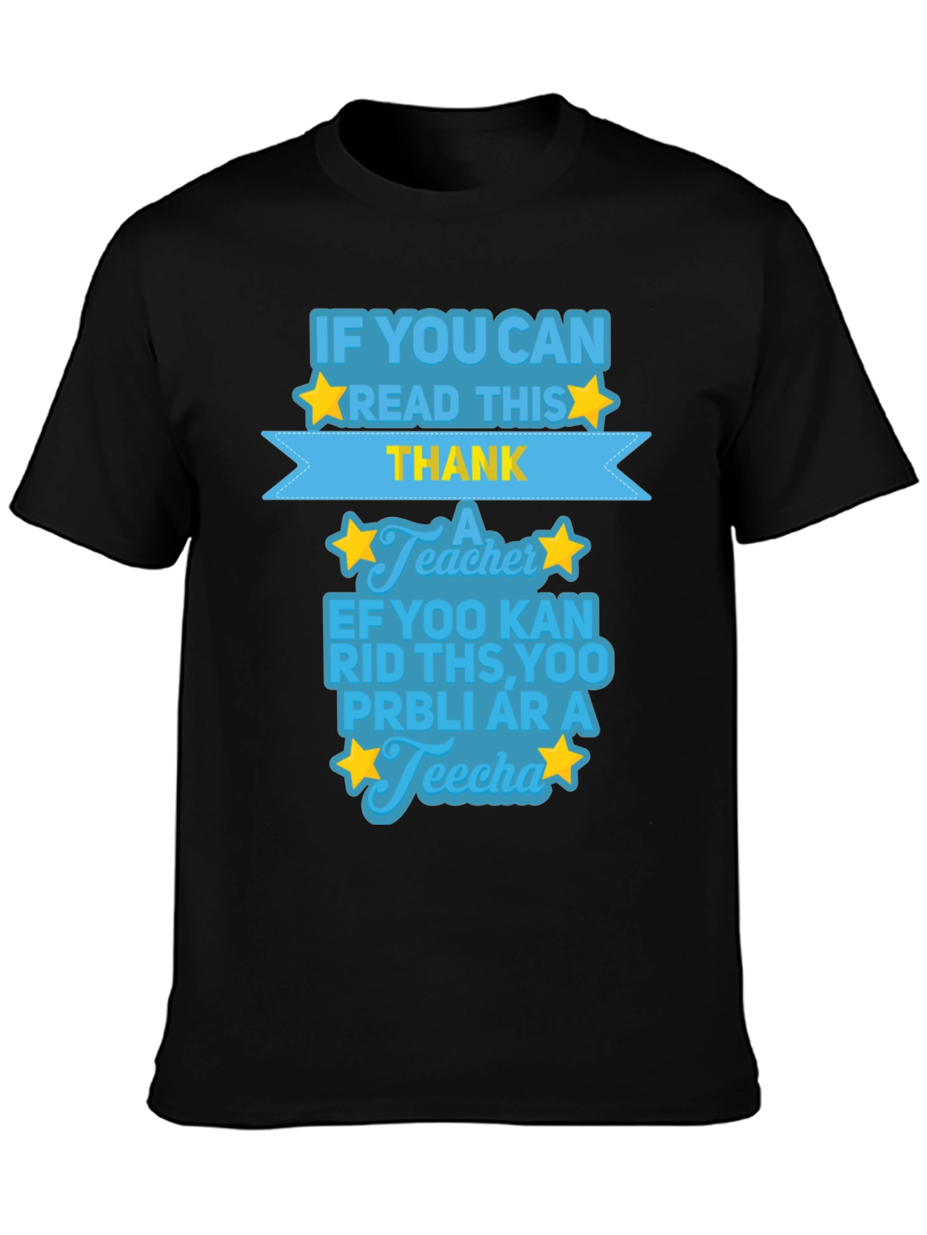 Black Funny Teacher Appreciation Black T-Shirt view 3