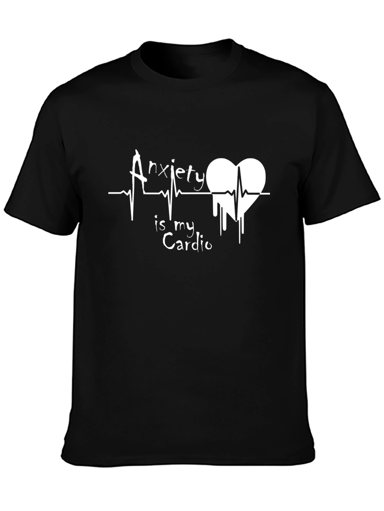 Black Anxiety is My Cardio Graphic Tee view 3