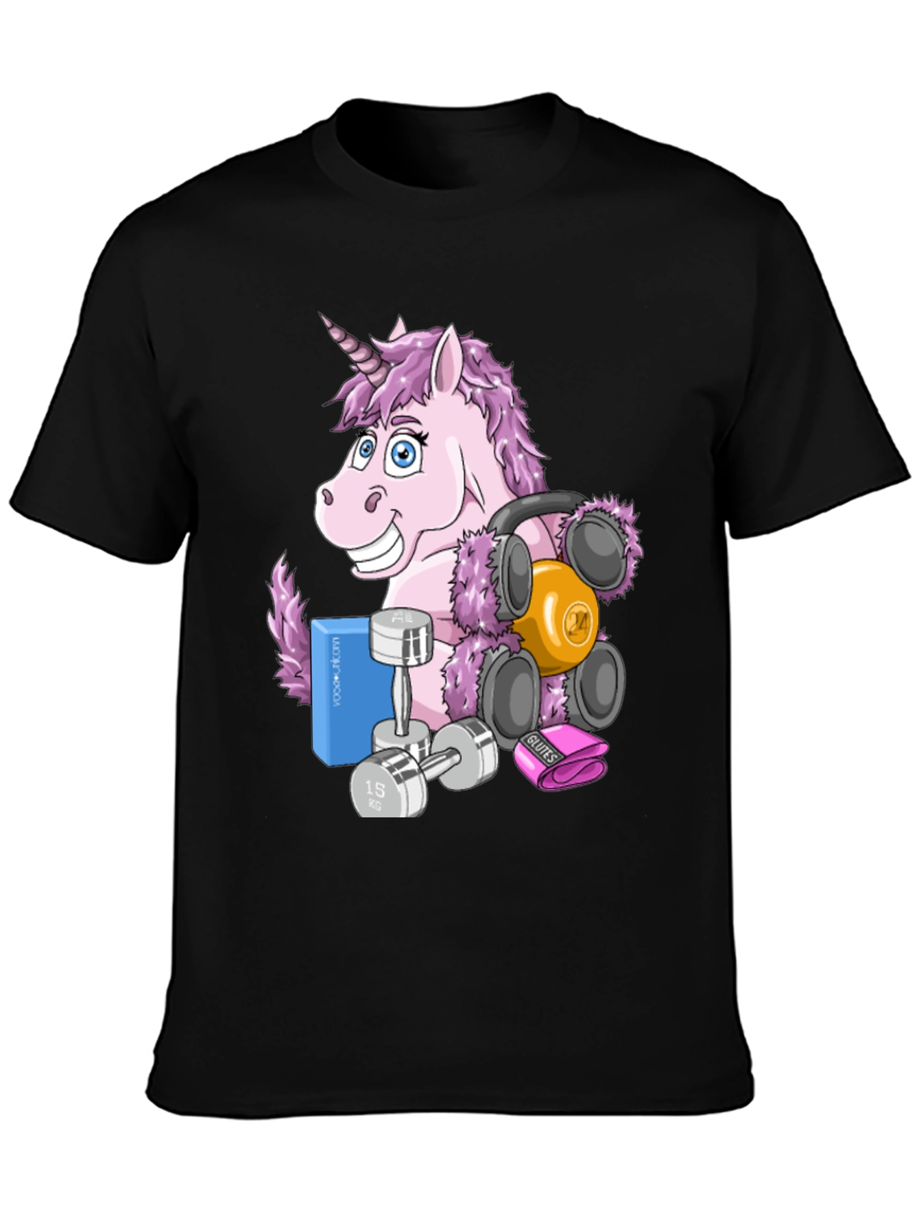 Black Unicorn Gym T-Shirt view 3