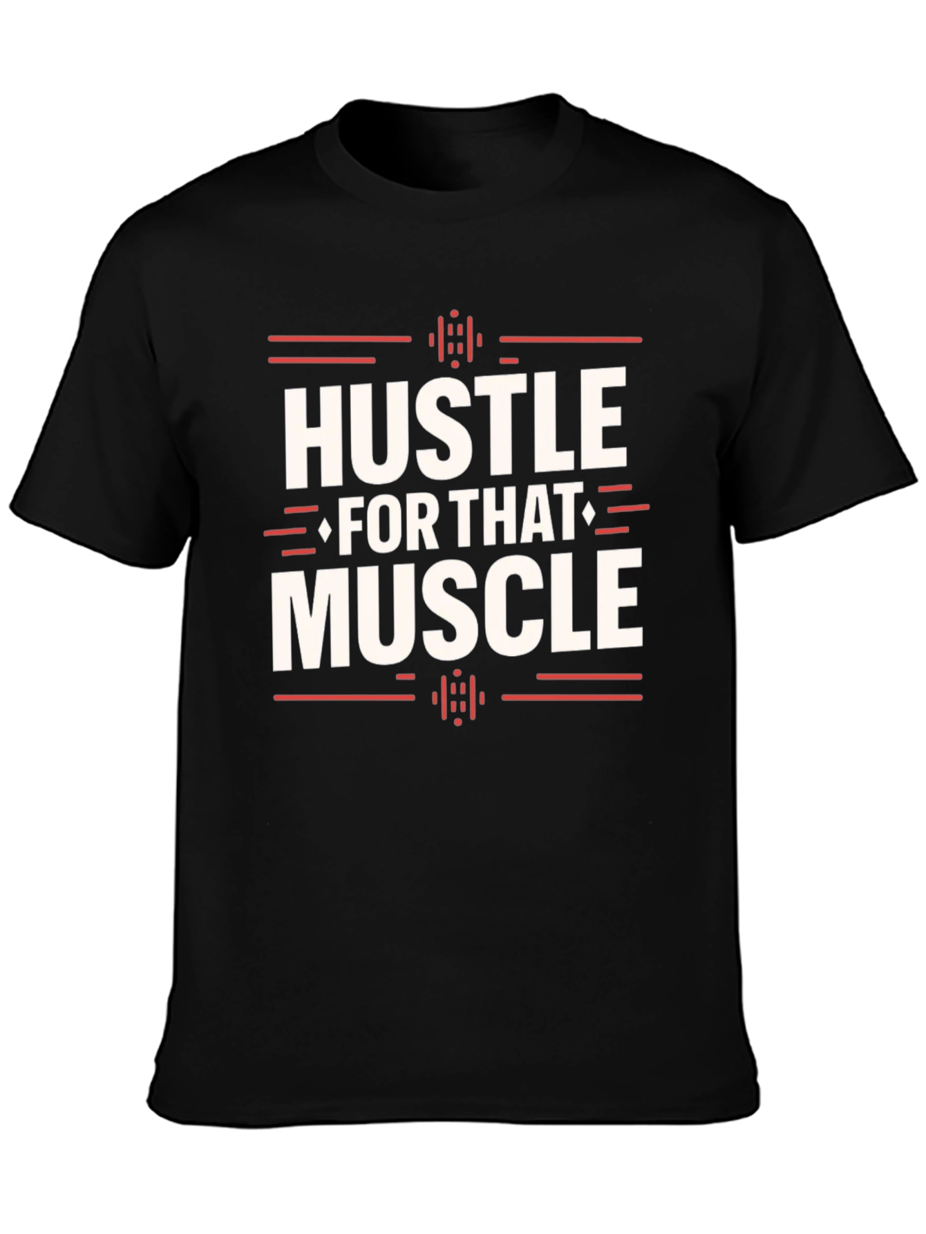Hustle for Muscle Black Graphic Tee - 3